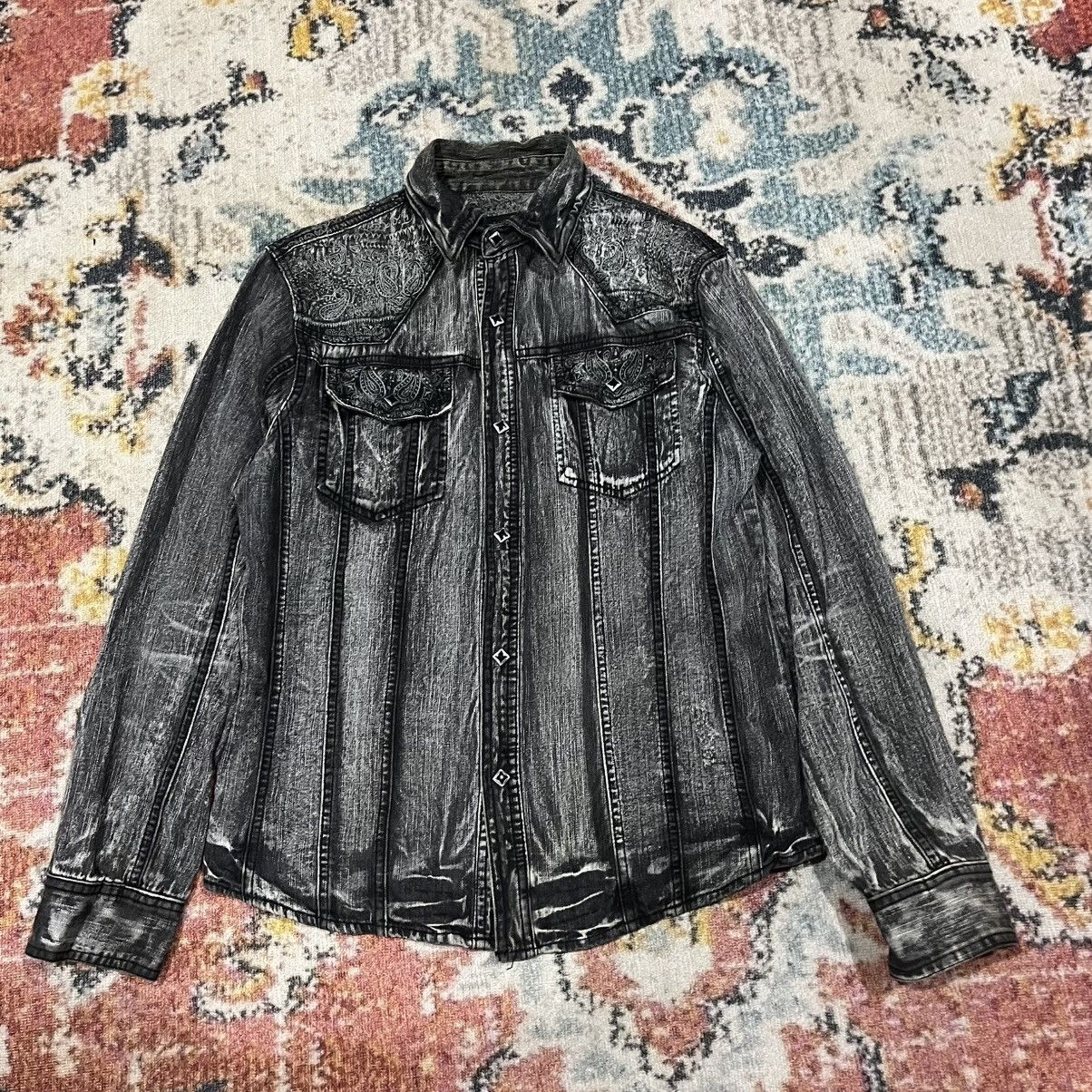 In The Attic Black denim western shirt Size US M / EU 48-50 / 2 - 1 Thumbnail