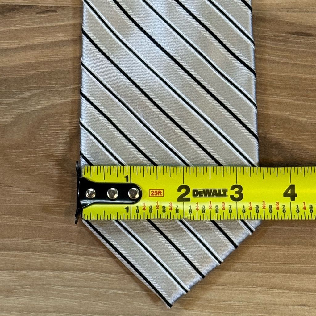 No Fear Bruno Piattelli Men’s Silk Stripe Tie 3.5” Size 26 - 3 Thumbnail
