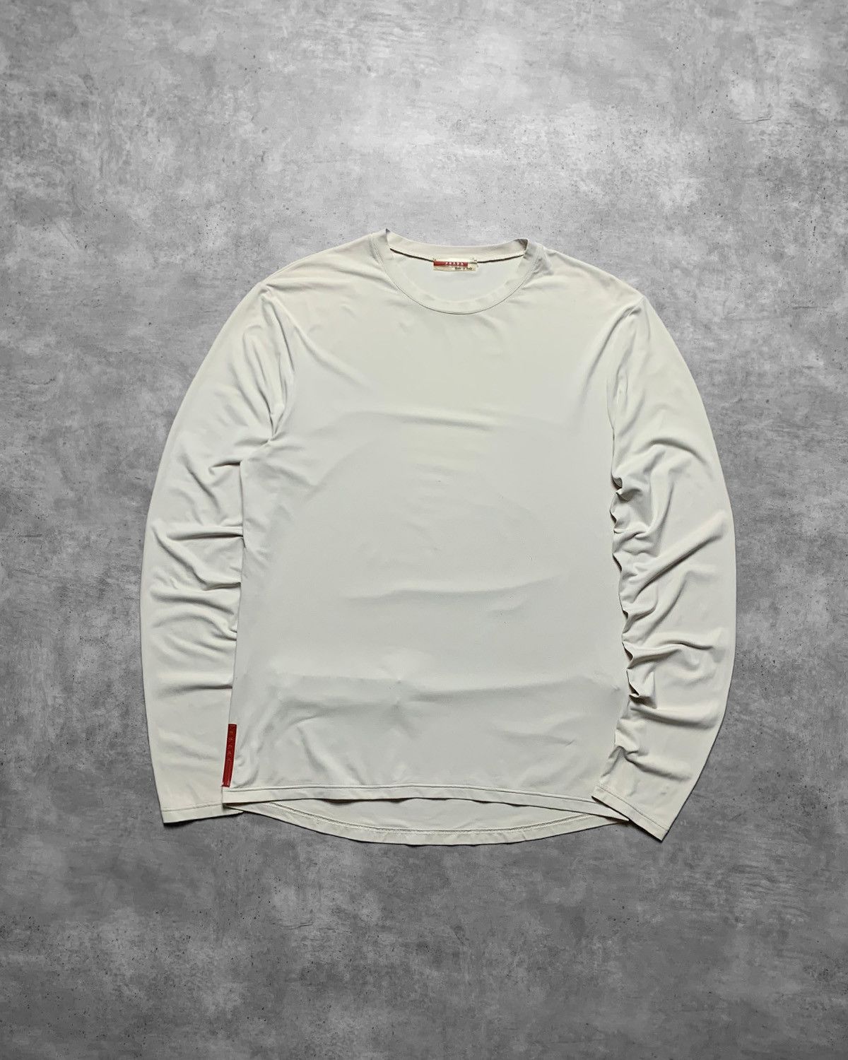 Prada Red Tab Pocket Long Sleeve Shirt - L