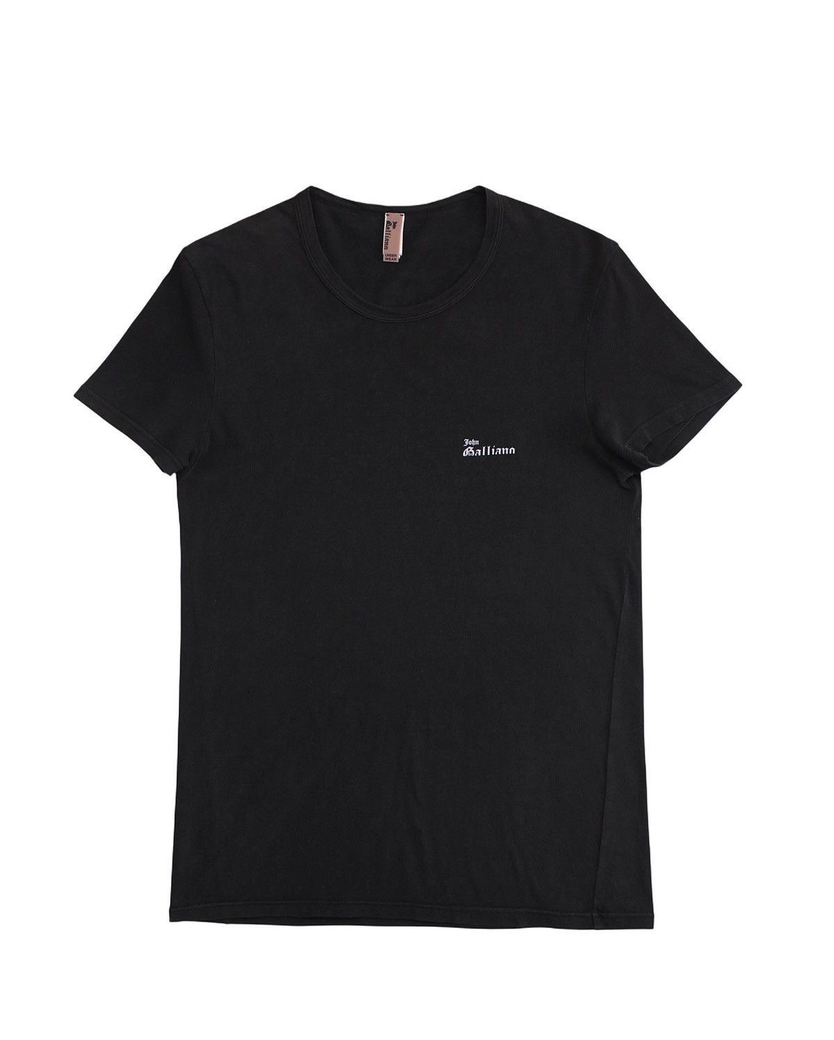 John Galliano 2000S JOHN GALLIANO UNDERWEAR LINE BLACK MINIMAL TEE Size US M / EU 48-50 / 2 - 1 Thumbnail