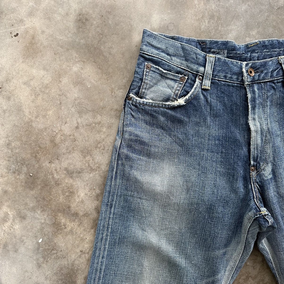 Japanese Brand Vintage Edwin Faded Distressed Denim Jean Pant W34 Size US 34 / EU 50 - 4 Thumbnail