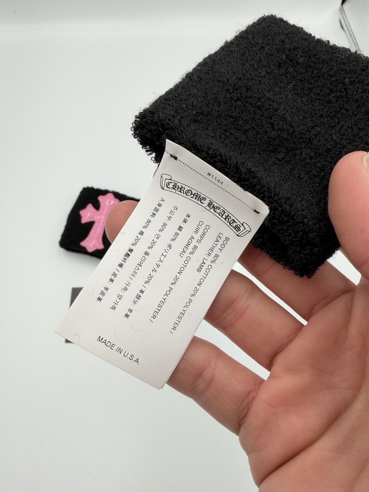 Chrome Hearts Chrome Hearts Pink Cemetery Cross Patch Sweatband (Set of 2) Size ONE SIZE - 3 Thumbnail