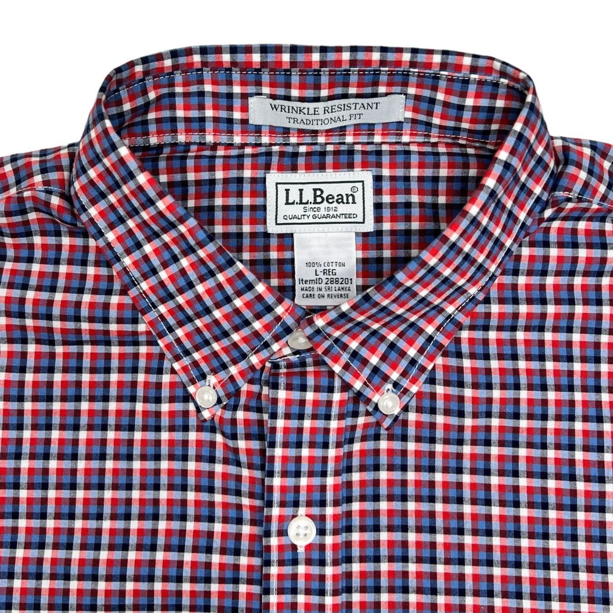 L.L. Bean LL Bean Large Short Sleeve Shirt Red/ Blue Check Plaid Size US L / EU 52-54 / 3 - 3 Thumbnail