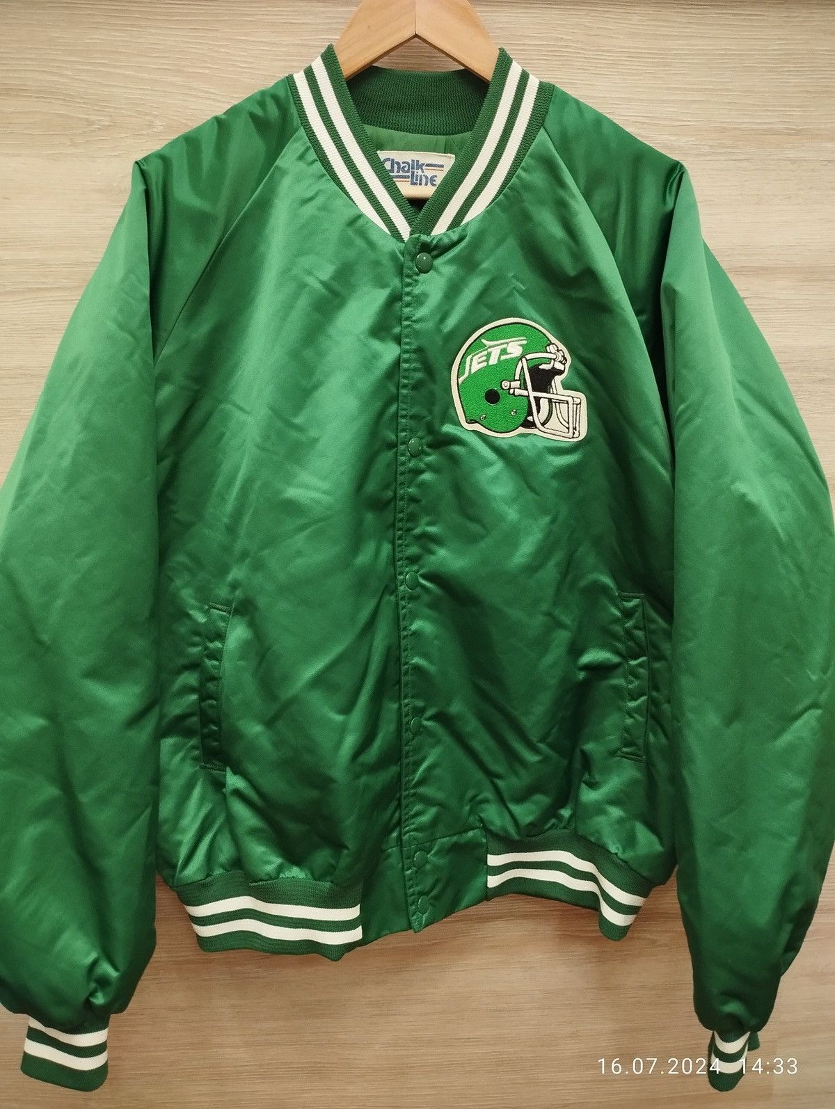 Chalk Line × Vintage Vintage New York Jets Chalk Line Jacket Satin Snap Button Size US XXL / EU 58 / 5 - 3 Thumbnail