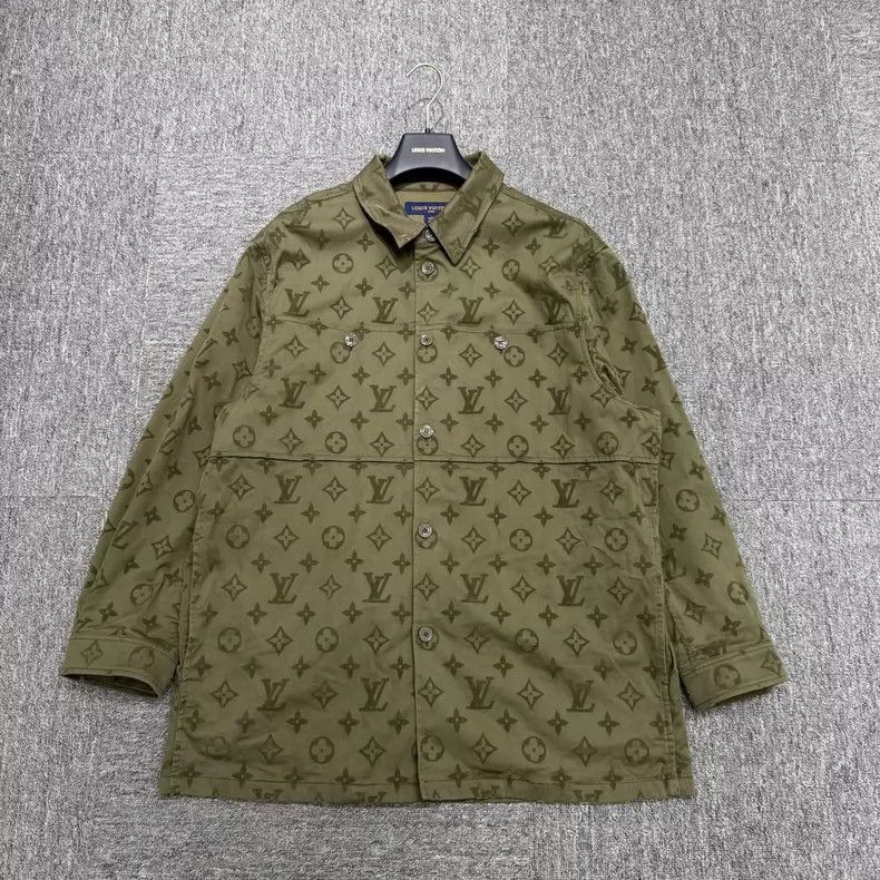 louis vuitton patterned long sleeve shirt-dmc