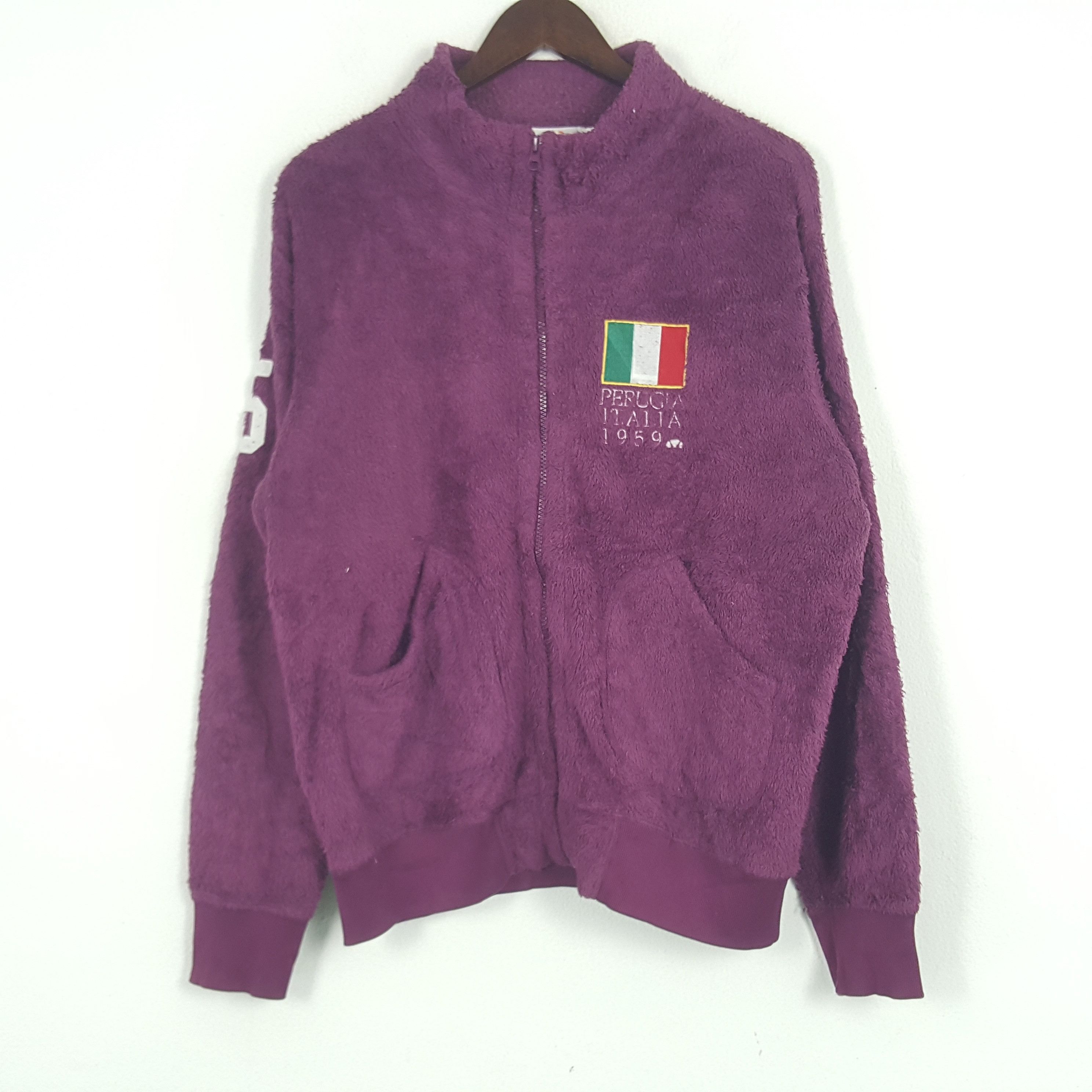 Ellesse × Vintage Vintage Ellesse Perugia Italia 1959 Fleece Jacket Size US L / EU 52-54 / 3 - 1 Thumbnail