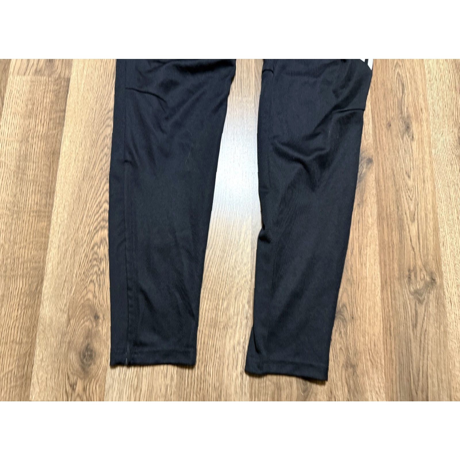 Adidas Adidas Pants Women's Medium Black White Athletic 40" Length - Regular Sweatpants, Logo, Drawstring, Elastic Waist, Polyester, Casual Sports Size 32" / US 10 / IT 46 - 3 Thumbnail
