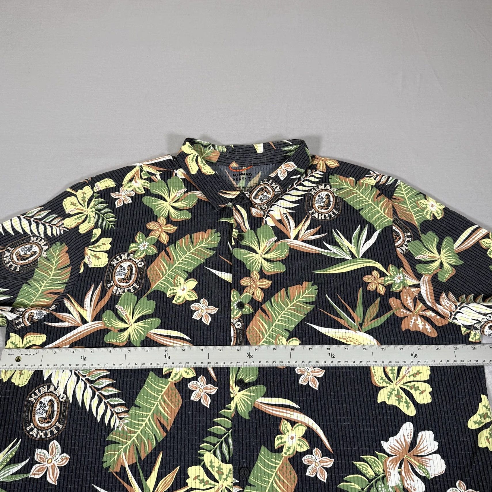 Roark Roark Shirt Mens 2XL Hinano Tahiti Hawaii Floral Button Up Short Sleeve Casual Breathable Quick Dry Lightweight Stretch Size US XXL / EU 58 / 5 - 4 Thumbnail