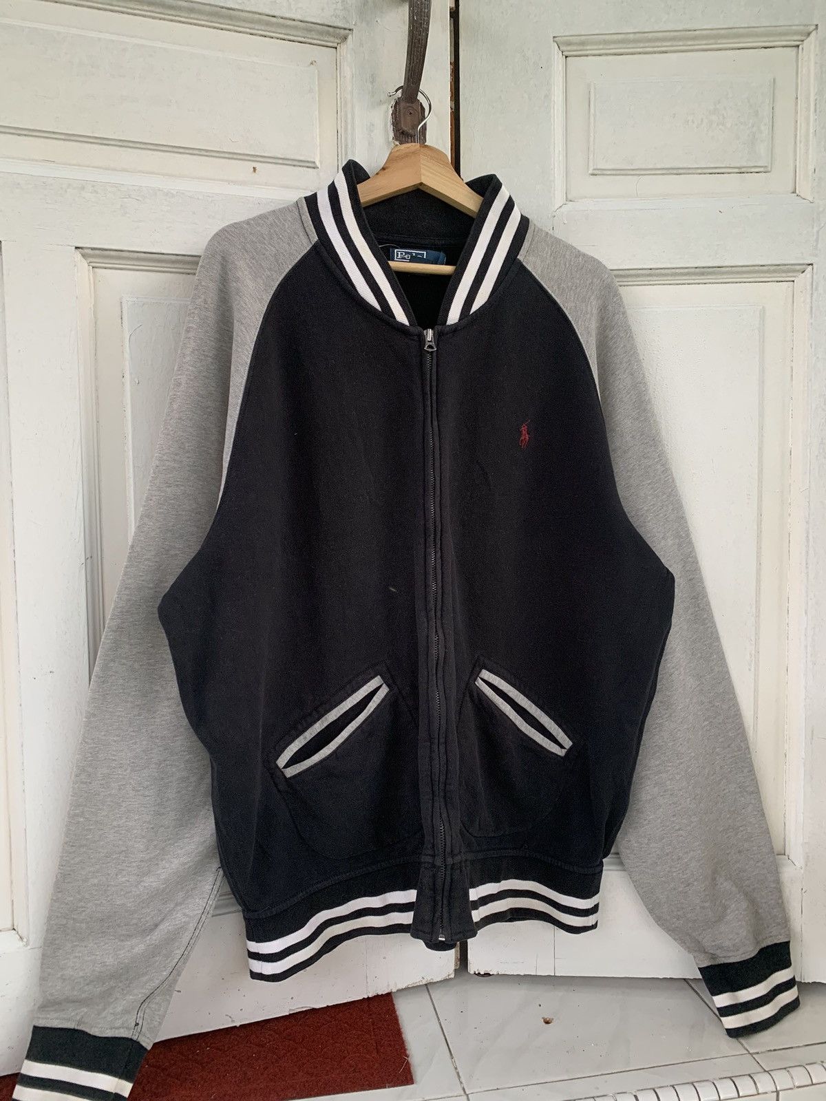 Polo Ralph Lauren Vintage POLO RL Varsity Baseball ZipUp Sweatshirt 4XL Size US XXL / EU 58 / 5 - 1 Thumbnail