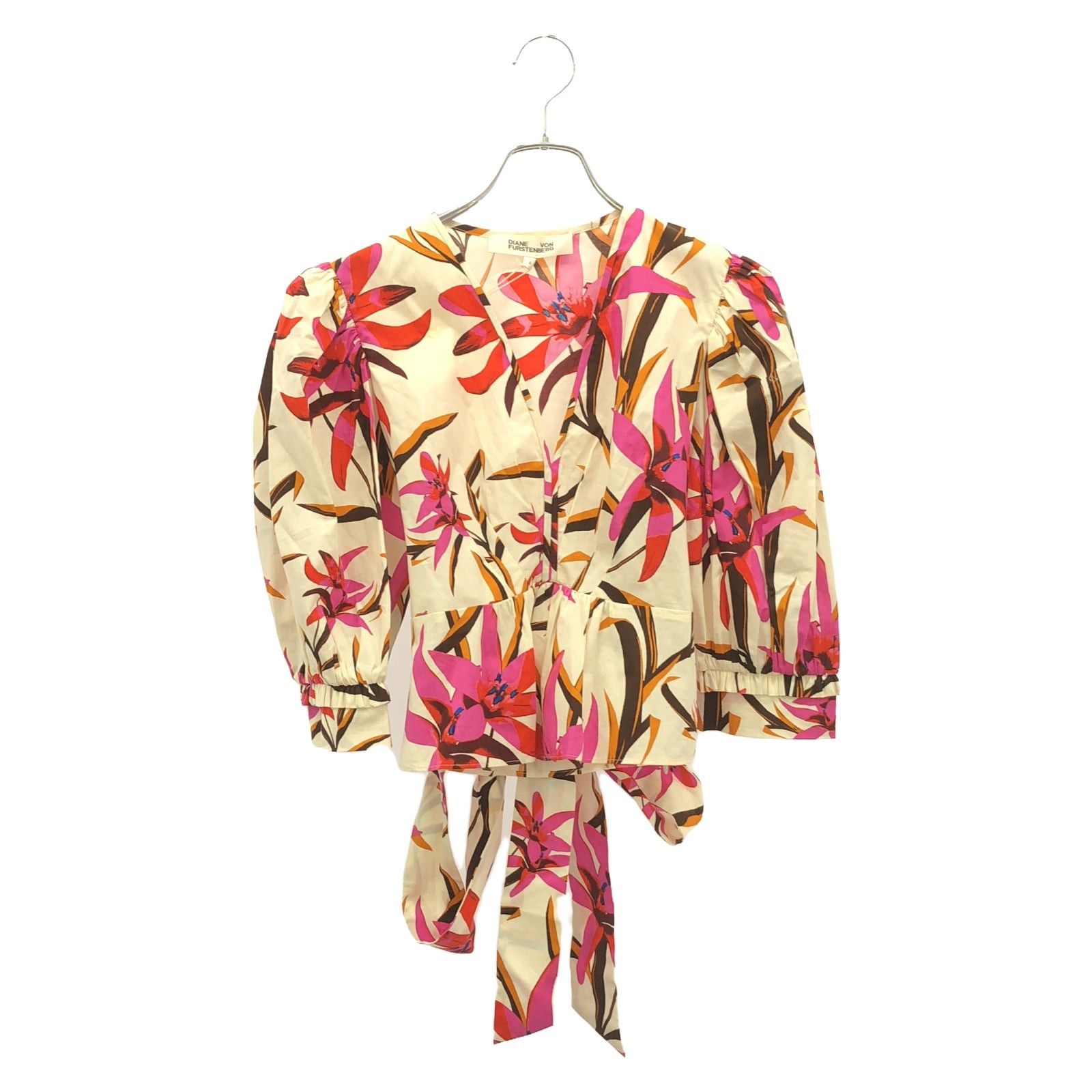 Diane von Furstenberg Diane Von Furstenberg Blouse Cotton Ivory Size ONE SIZE - 1 Thumbnail
