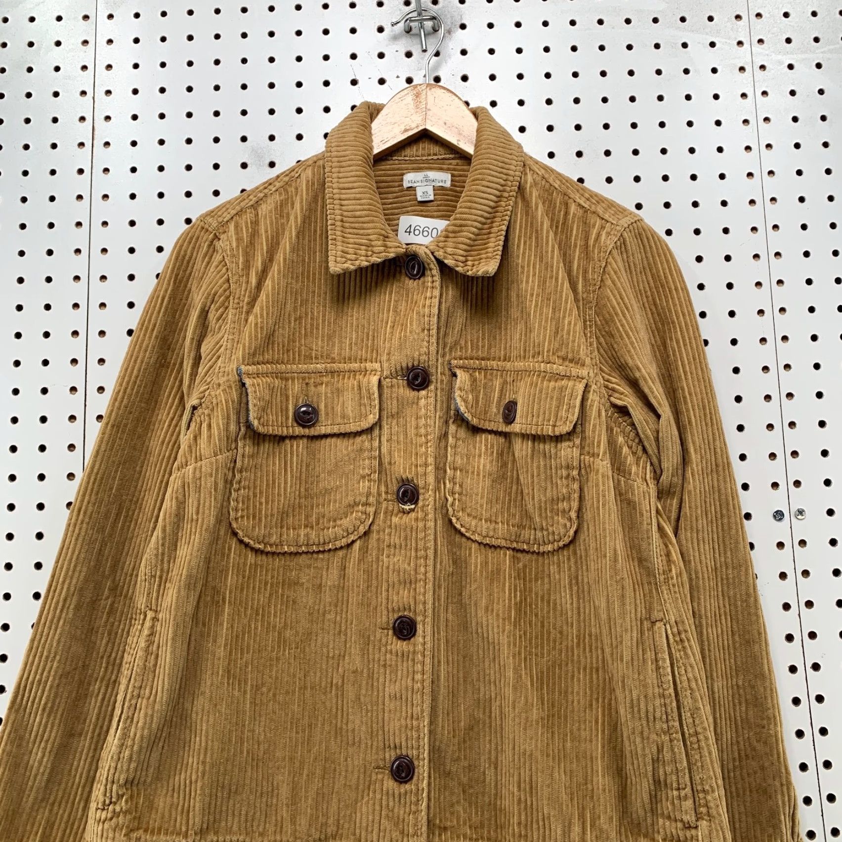Vintage VINTAGE LL Bean Signature Corduroy Shirt Jacket Womens XS Brown 100% Cotton Shacket Size XS / US 0-2 / IT 36-38 - 4 Thumbnail