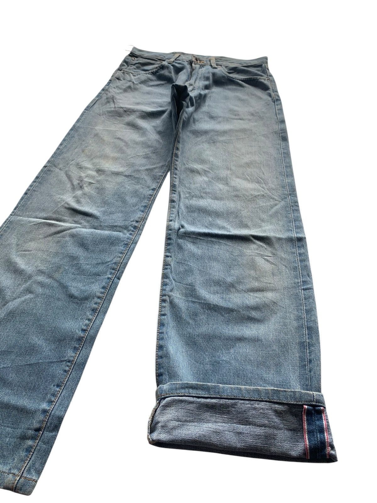 Kapital VINTAGE EDWIN 505X SELVEDGE BAGGY JAPANESE DISTRESSED DENIM Size US 29 - 5 Thumbnail