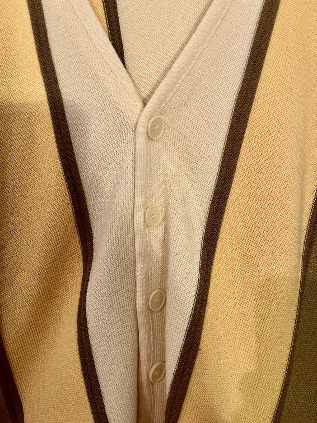 Awake NY Wool stripped cardigan yellow