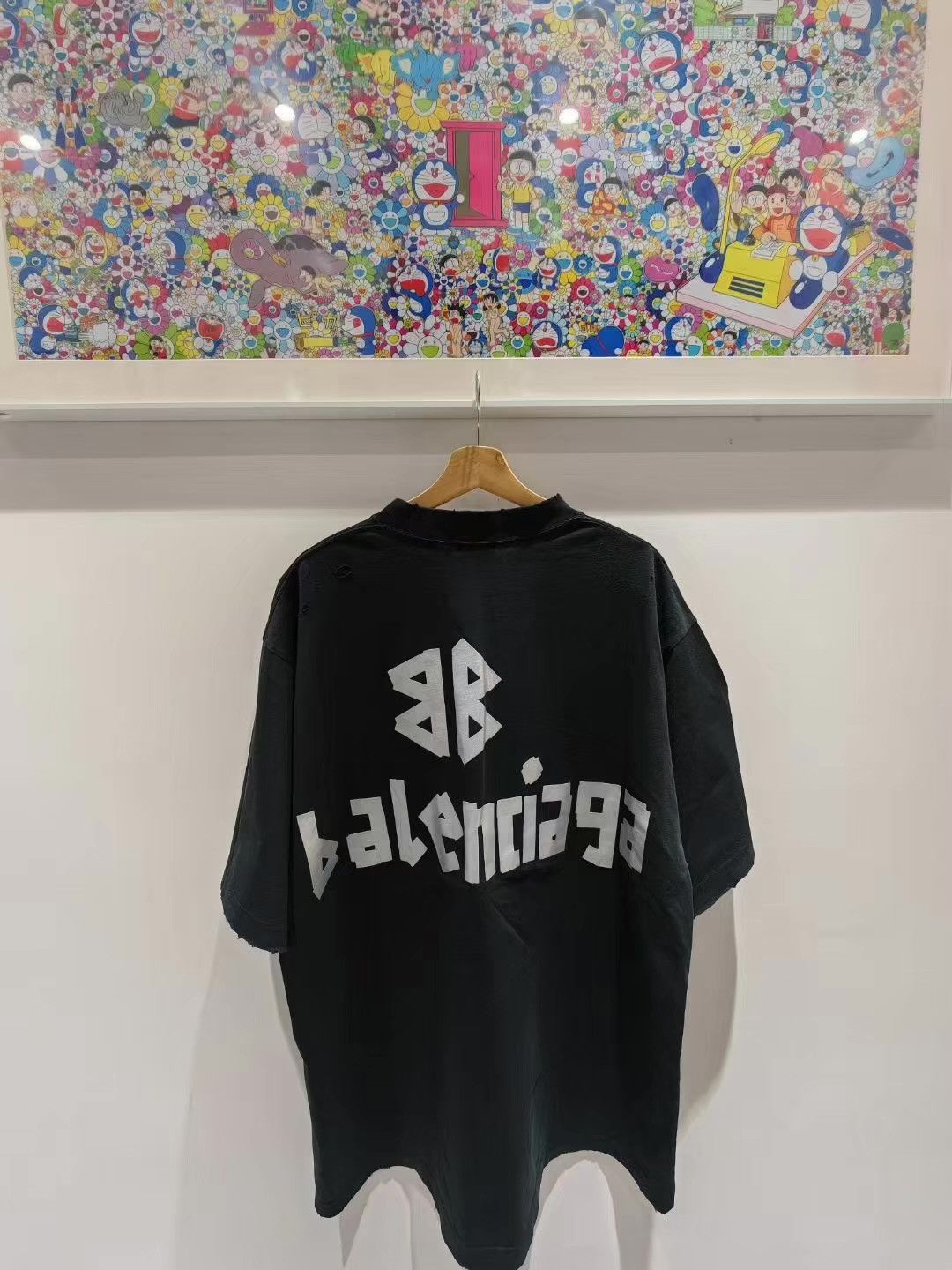 Balenciaga Balenciaga Tape Logo Short Sleeve Tee Q15 Size US XL / EU 56 / 4 - 2 Thumbnail