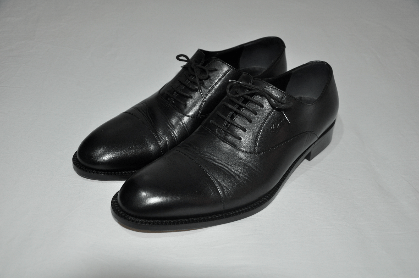 Gucci GUCCI BLACK BOVINE LEATHER CLASSIC SIGNATURE OXFORD LACE-UPS Size US 10.5 / EU 43-44 - 8 Thumbnail