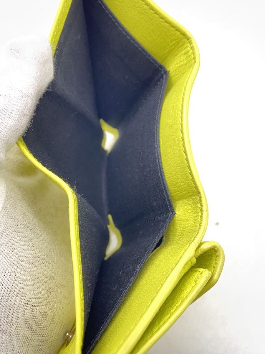 Balenciaga Balenciaga Papier Leather Tri-Fold Wallet Yellow Size ONE SIZE - 6 Thumbnail