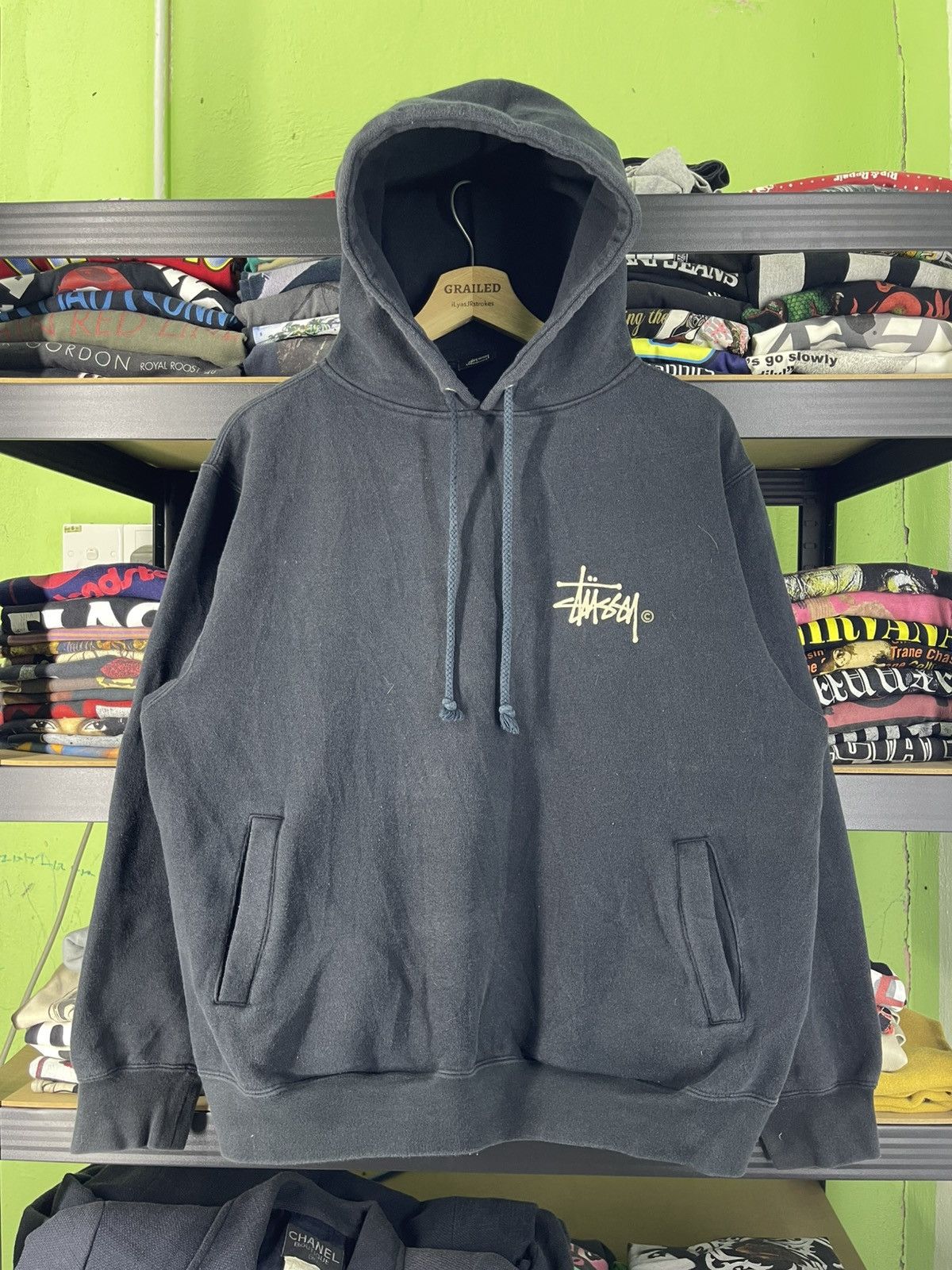 Stussy 2000's Vintage Stussy Pigment Dyed Hoodie Blue Black Size US M / EU 48-50 / 2 - 10 Thumbnail