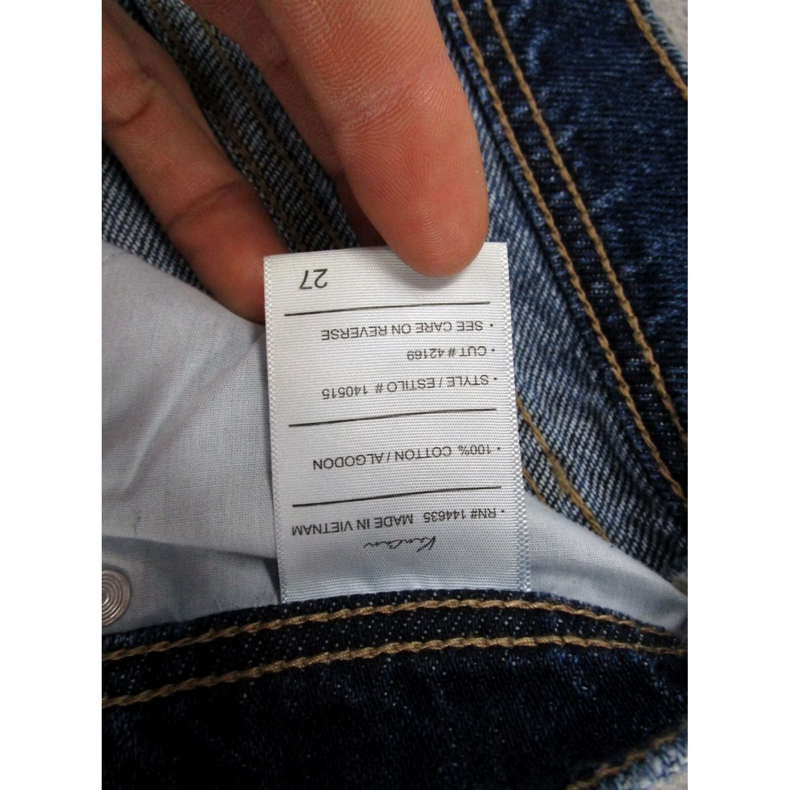 Vintage KanCan Maurices Womens Shorts Denim Button Fly Cut-Off 27 Blue 5-Pocket Regular Classic Casual Womens Size 27" / US 4 / IT 40 - 3 Thumbnail
