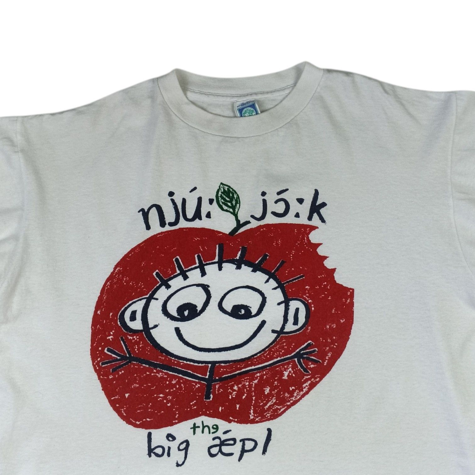 Vintage Vintage 90's BIG AEPL Big Apple T-Shirt Single Stitches Size US L / EU 52-54 / 3 - 4 Thumbnail