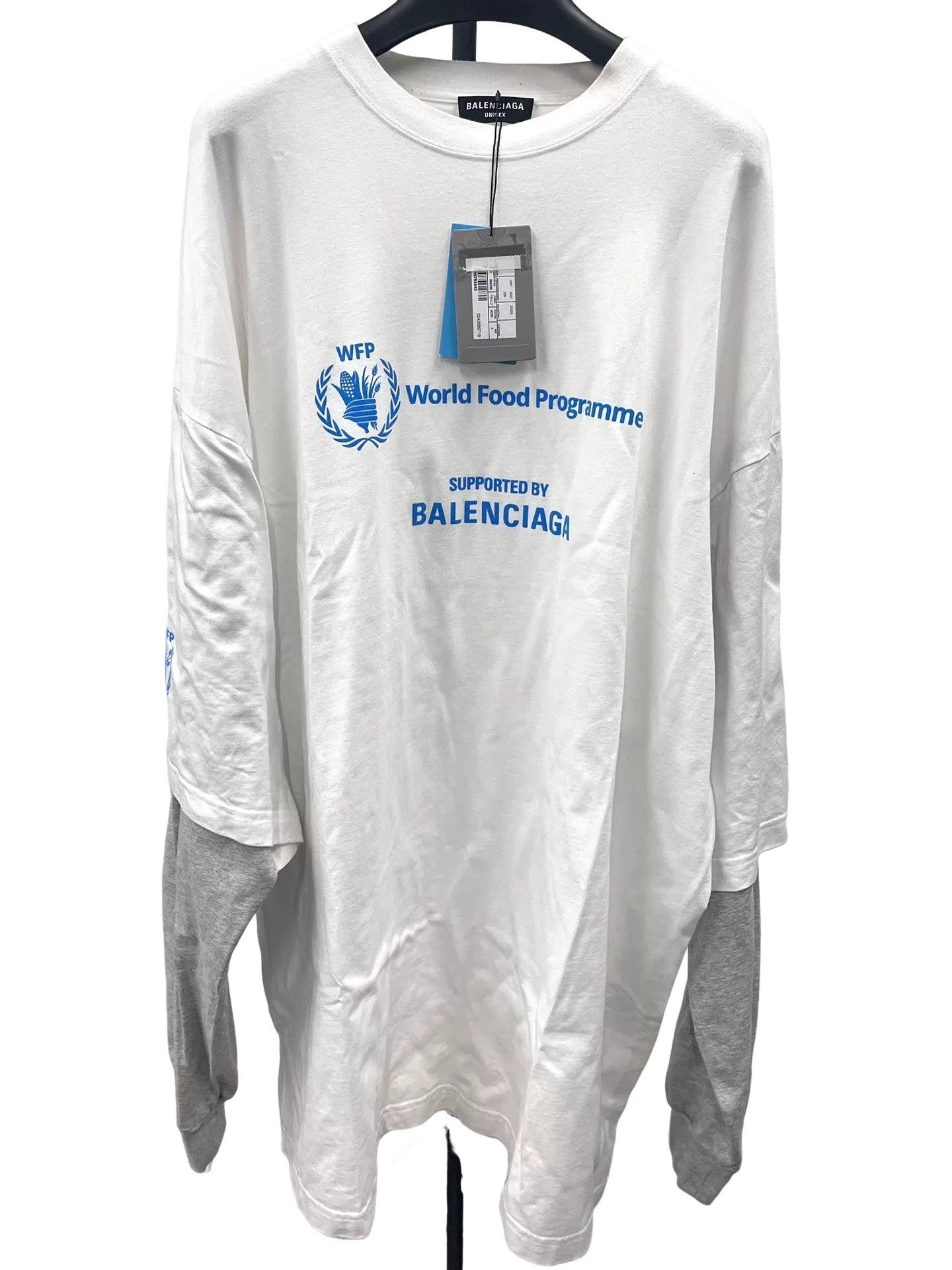 Balenciaga Balenciaga WFP Double Sleeve Long Sleeve T-Shirt Size 5 Size US XXL / EU 58 / 5 - 1 Thumbnail