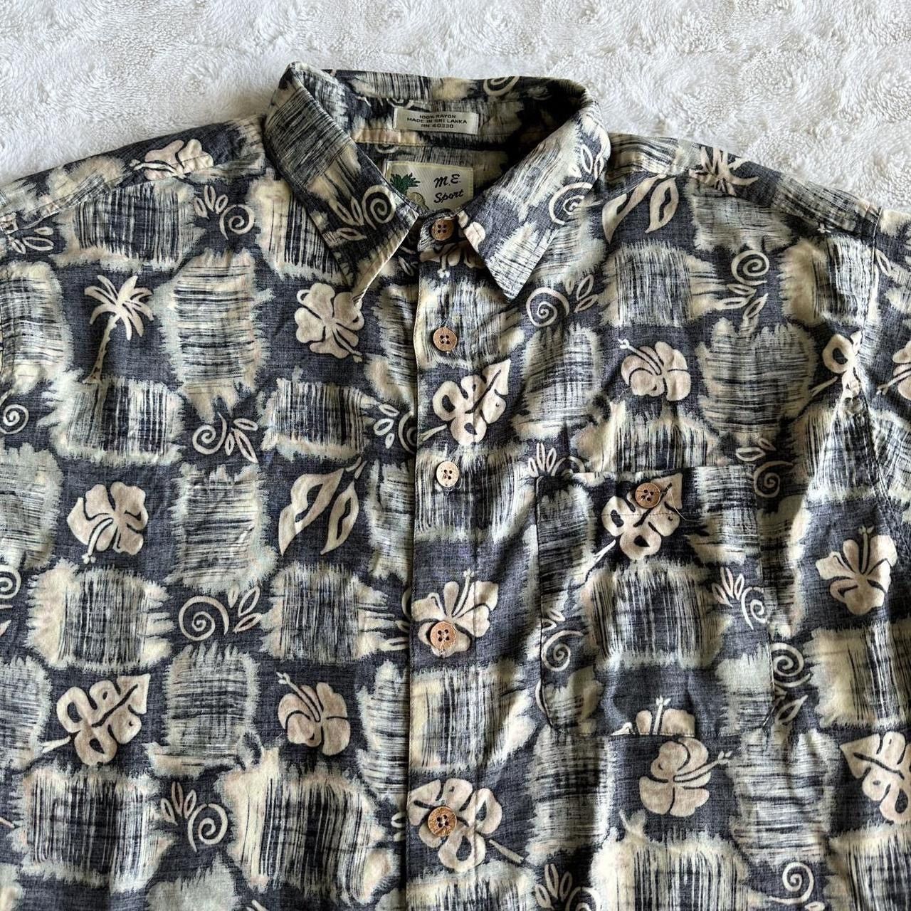 M.E. Sport Vintage ME Sport Hawaiian Shirt Mens XL Navy Tropical Floral Size US XL / EU 56 / 4 - 4 Thumbnail