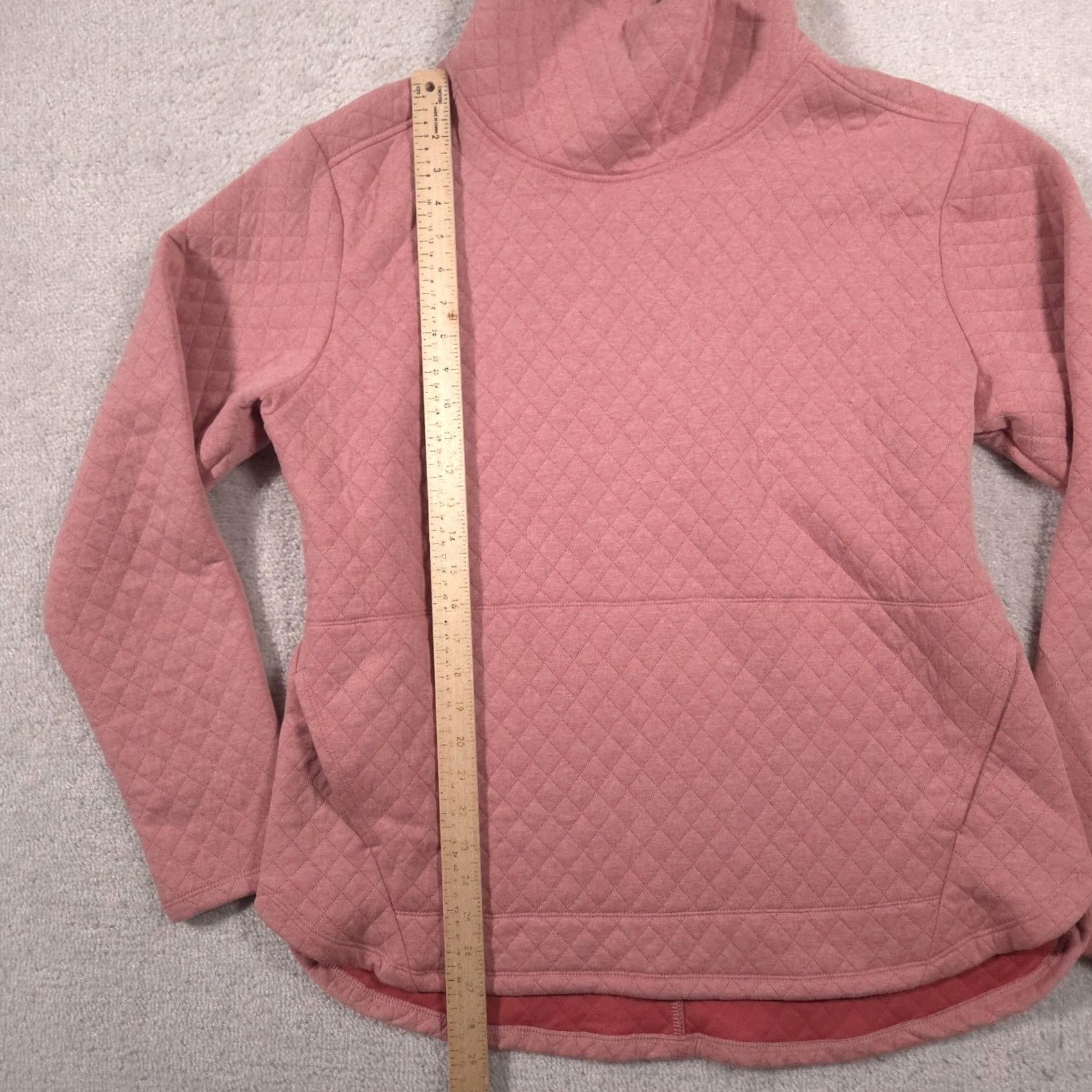 Pinko RBX Sweatshirt Womens XL Pink Quilted Cowl Neck Pullover Pockets Activewear Size XL / US 12-14 / IT 48-50 - 6 Thumbnail
