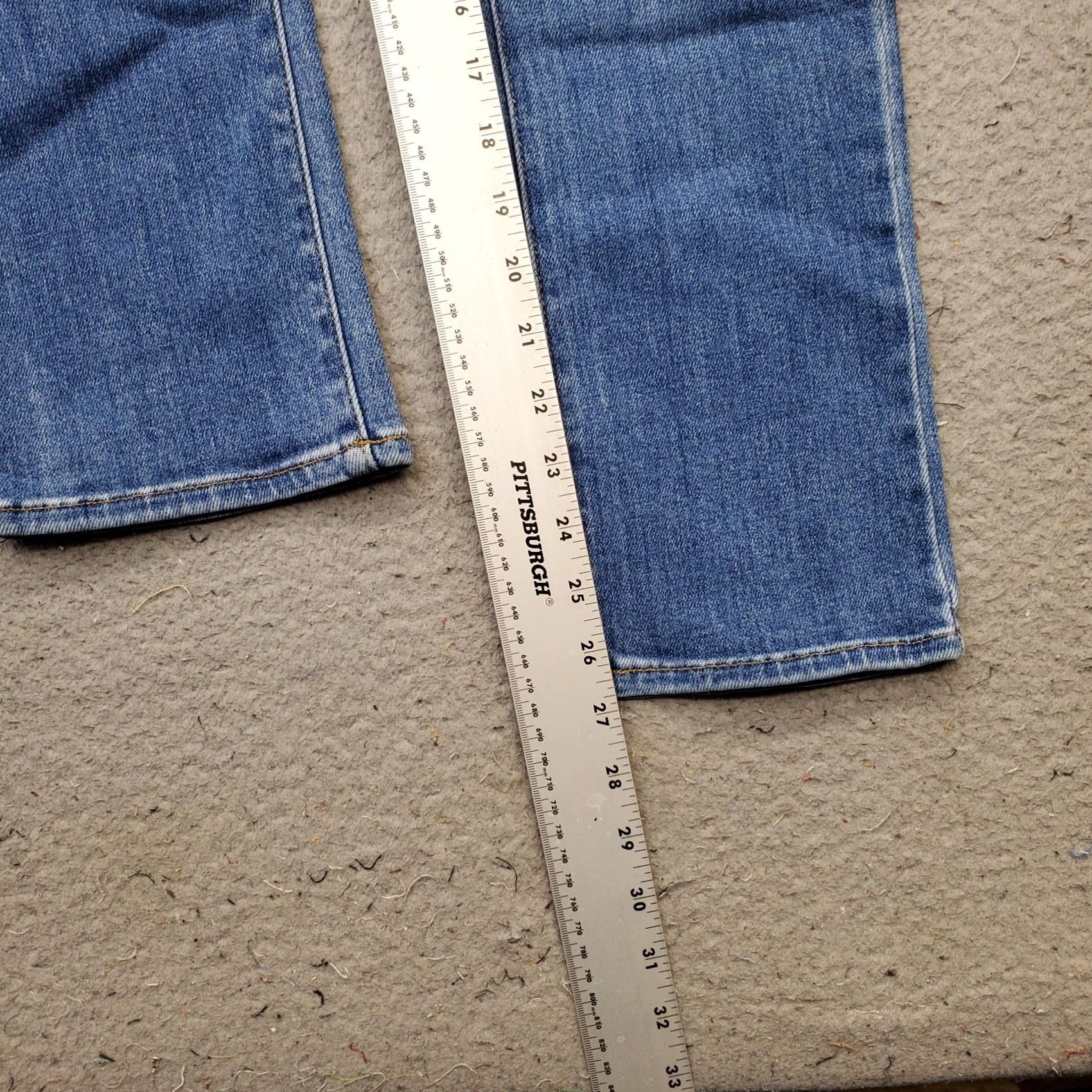 Denime Just Black Womens Jeans 26 Blue Denim Stretch Button Fly Straight 5-Pocket Made USA Regular Size Size 26" / US 2 / IT 38 - 4 Thumbnail