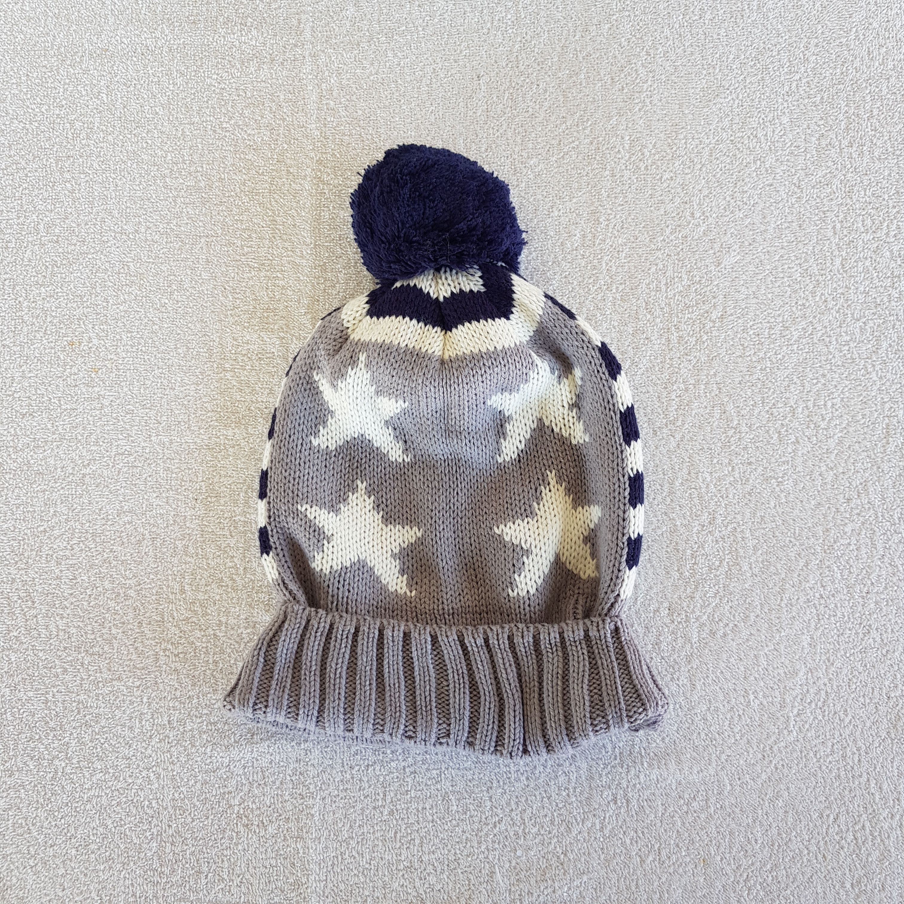 Japanese Brand Vintage Star Beanie Cable Knit Pom Pom Snow Ski Caps Hats. Size ONE SIZE - 5 Thumbnail