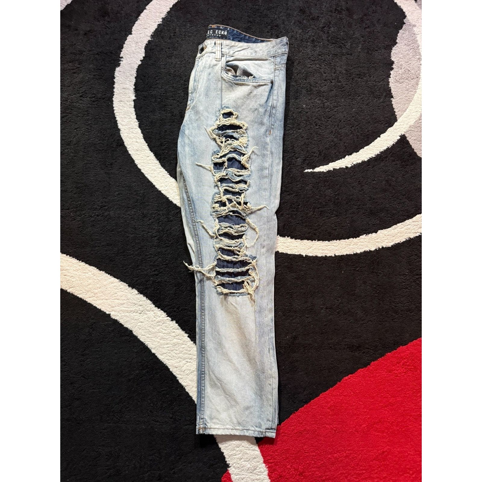 Marc Ecko Marc Ecko Distressed Jeans Men's Cut & Sew Ripped Denim Y2K Size US 38 / EU 54 - 10 Thumbnail