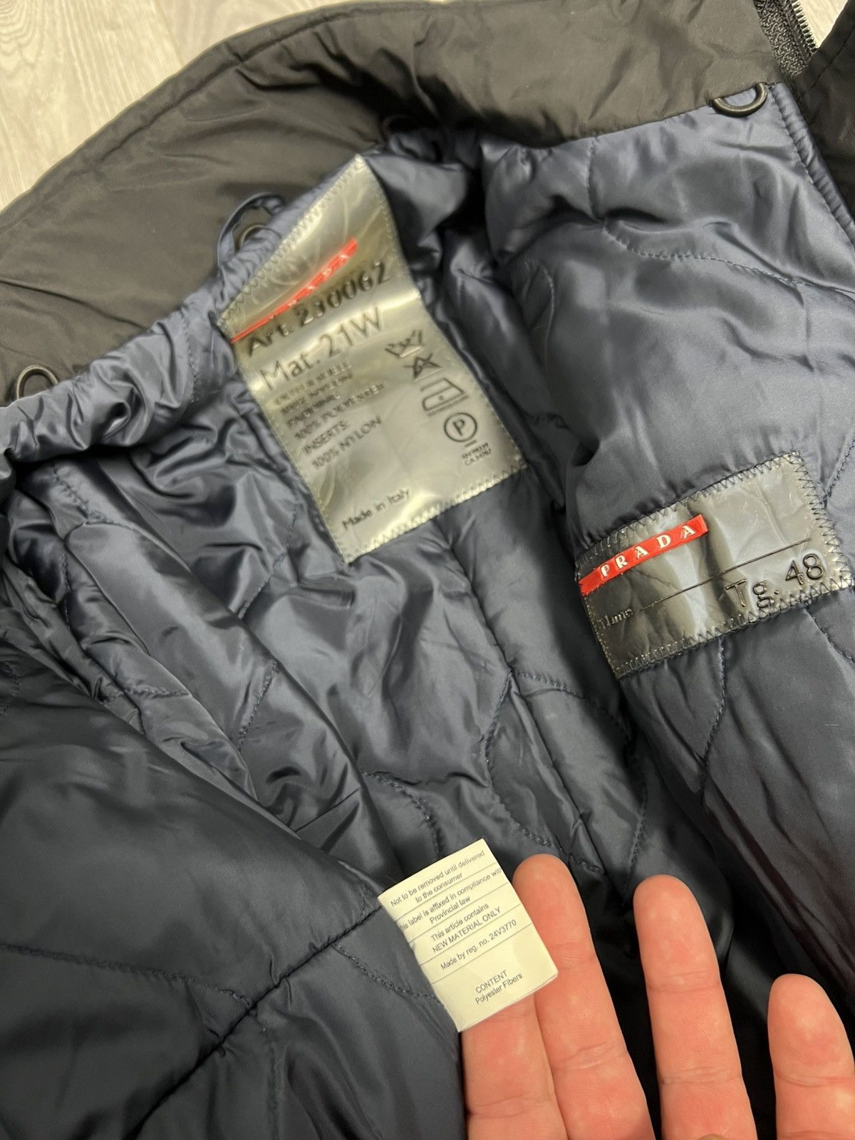 Prada Prada Linea Rossa Black Insulated Nylon Jumpsuit Ski Overall Size US 32 / EU 48 - 17 Thumbnail