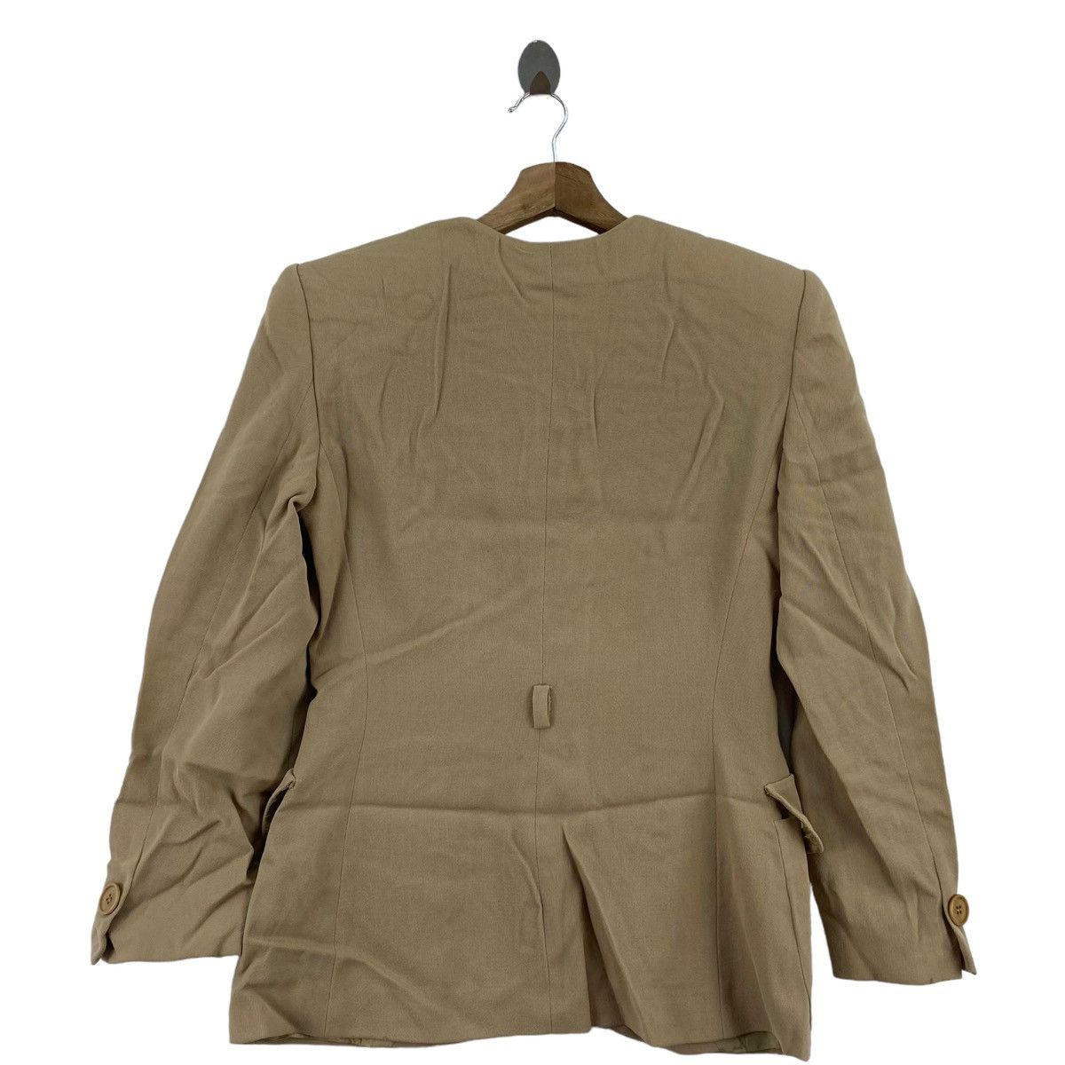 Emporio Armani EMPORIO ARMANI Italian Brand Button Up Beige Blazer Coat Size XS / US 0-2 / IT 36-38 - 3 Thumbnail