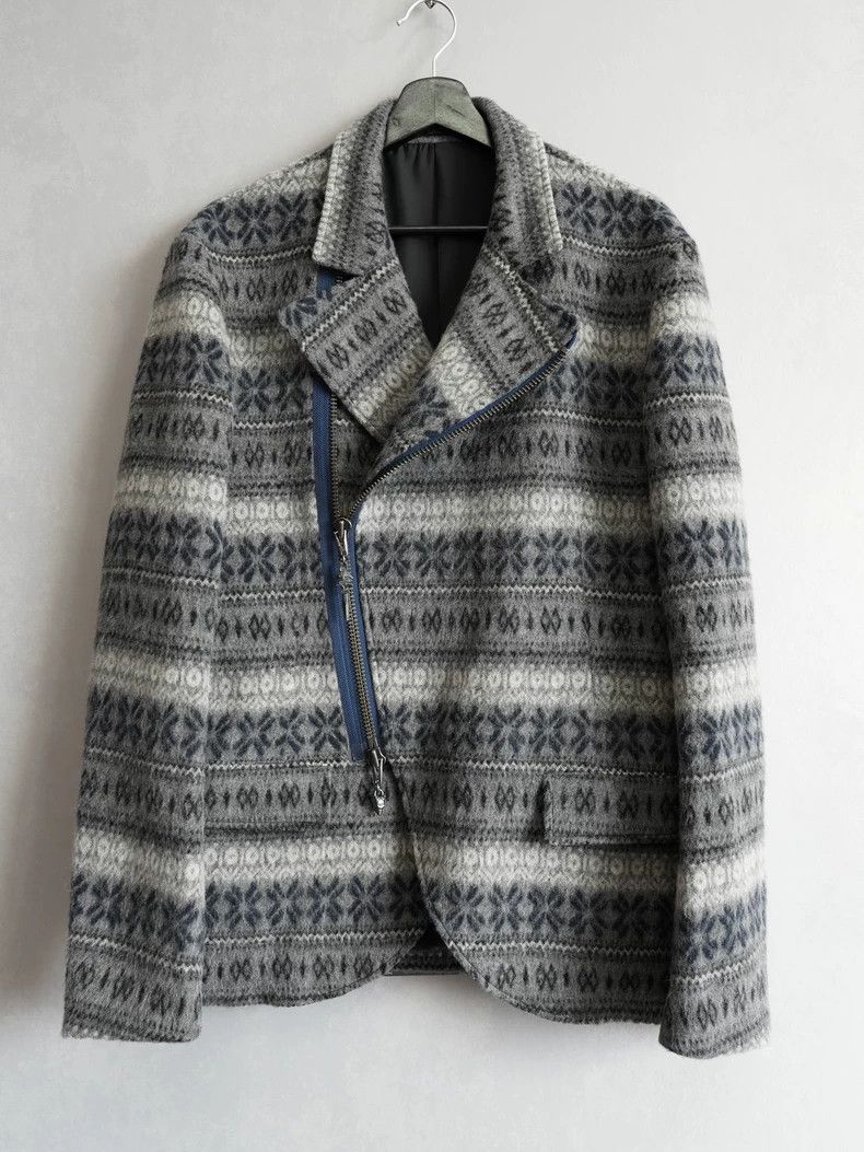 Yohji Yamamoto Yohji Yamamoto 14AW Zip Show Biker Jacket 2505-Nextarrow Size US XL / EU 56 / 4 - 2 Thumbnail