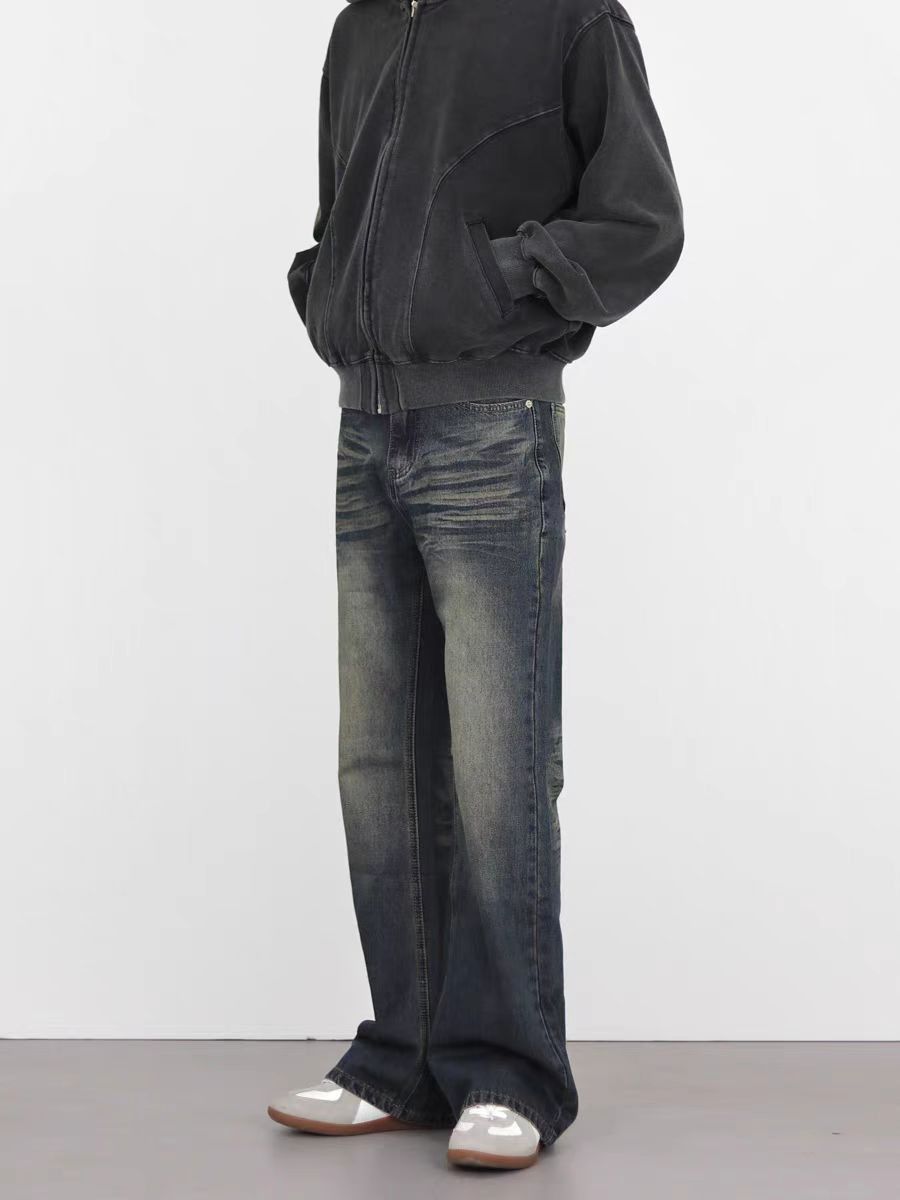 Japanese Brand × Jean Vintage Blue Denim Micro Flare Loose Straight Leg Pants Size US 33 - 4 Thumbnail