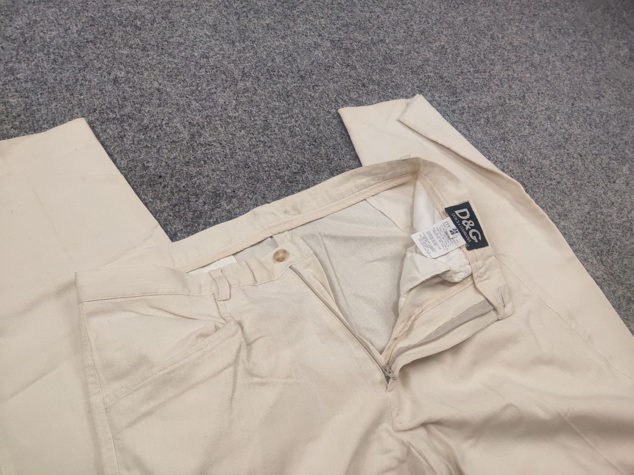 Dolce & Gabbana Vintage 90s Dolce & Gabbana Cotton herringbone Trouser Pants Size US 34 / EU 50 - 13 Thumbnail