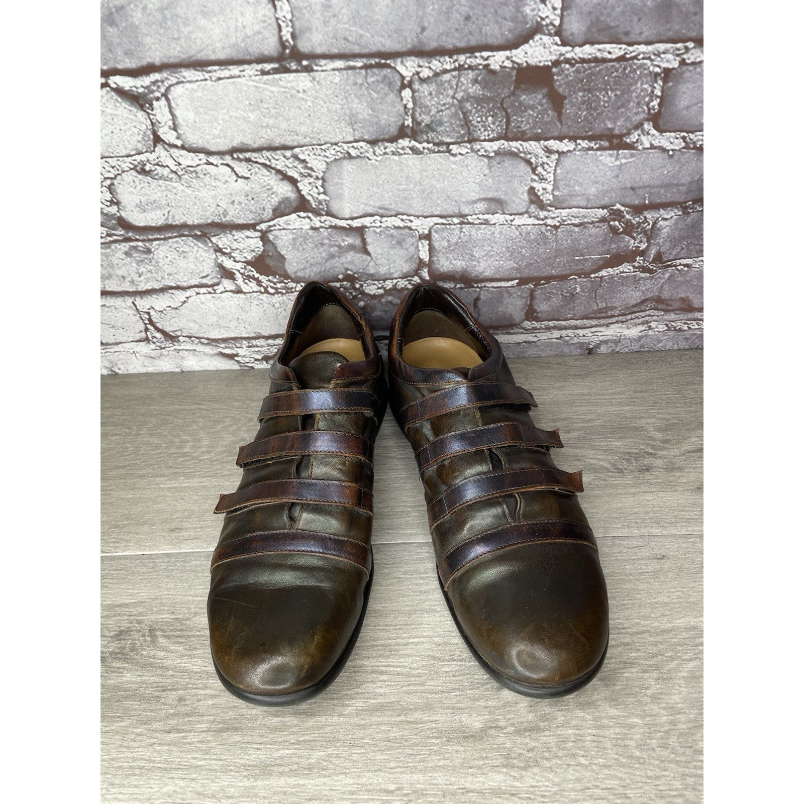 VERRI Bruno Verri Brown Leather Metallic Fashion Shoes Sneakers Me Size US 9 / EU 42 - 17 Thumbnail