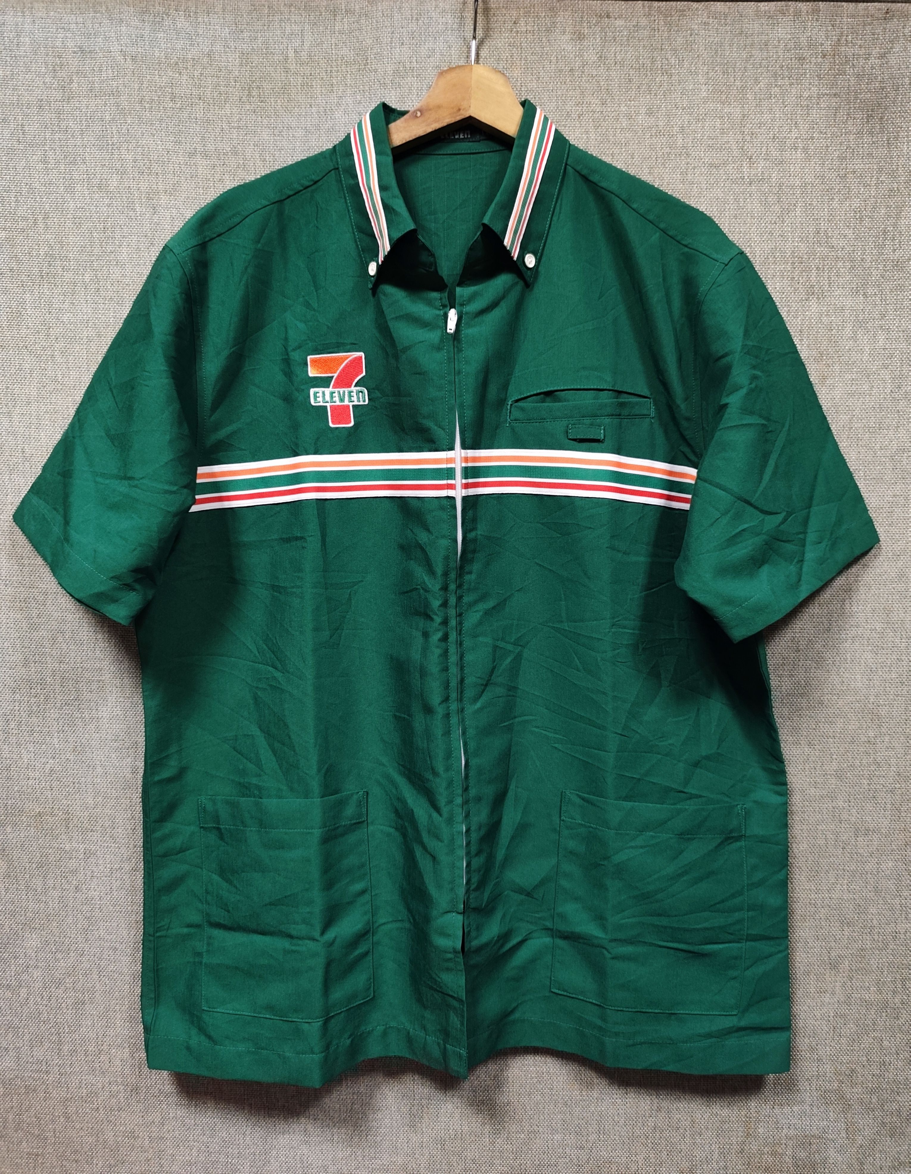 Vintage 7-Eleven Uniform Shirt Zip Up