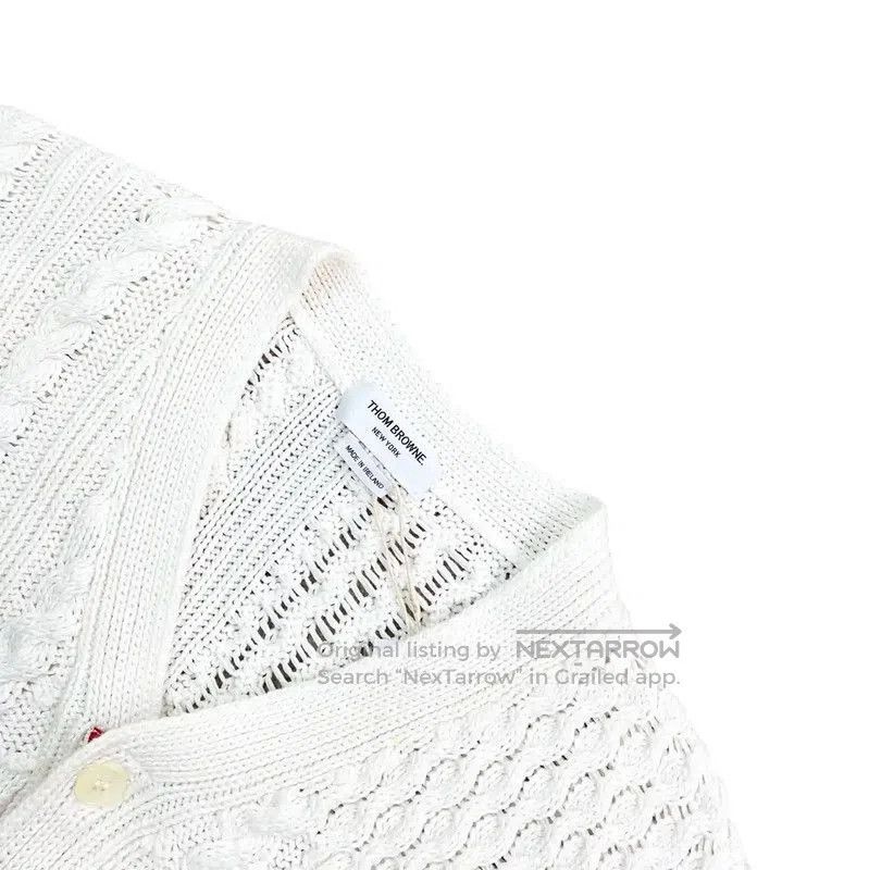 Thom Browne Thom Browne White Cotton Women's Cardigan . Size XXS / US 00 / IT 34 - 3 Thumbnail