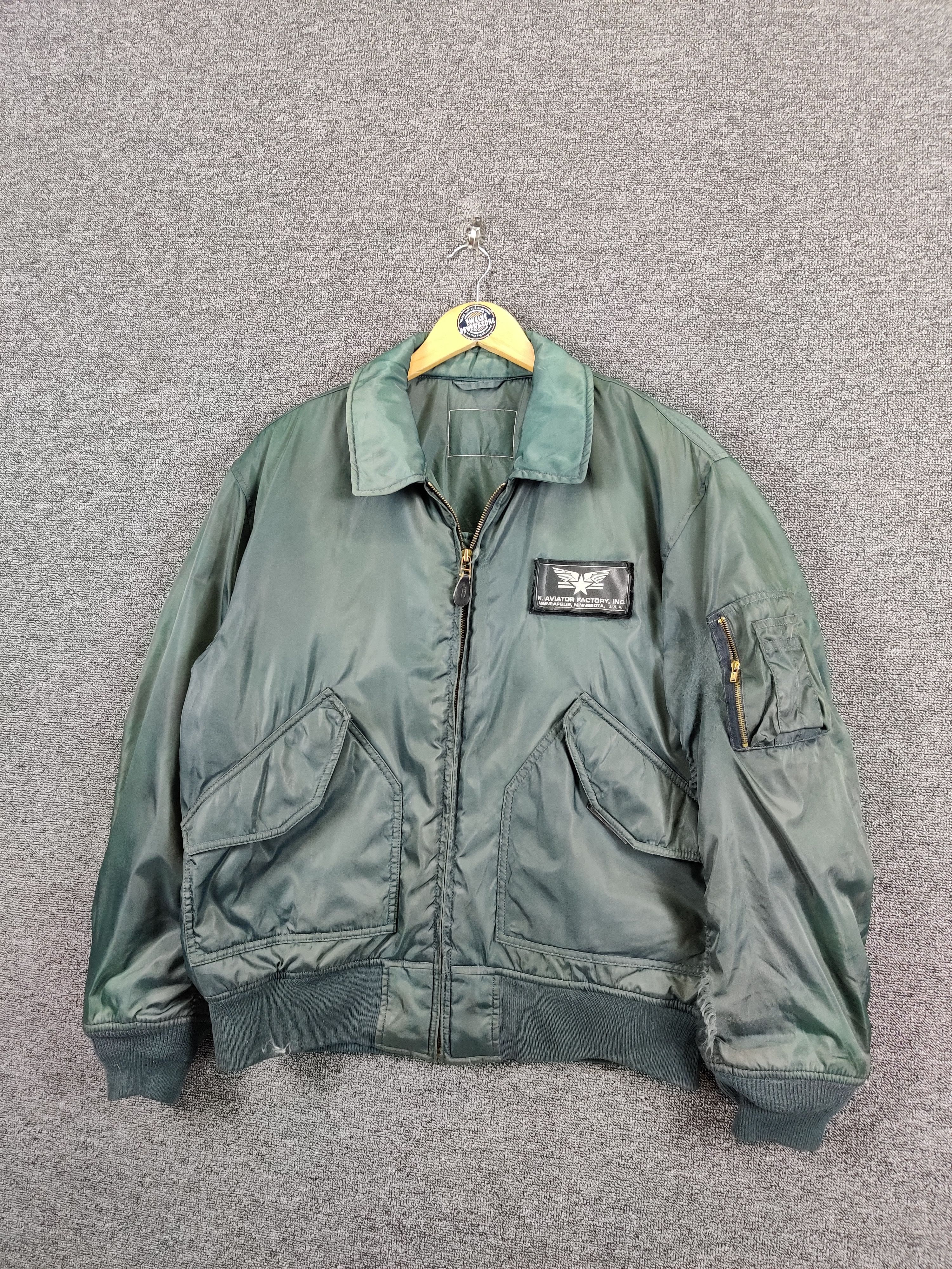 Vintage Vintage Mizujin Distressed Ma1 Military Flight Bomber Jacket Size US L / EU 52-54 / 3 - 2 Thumbnail