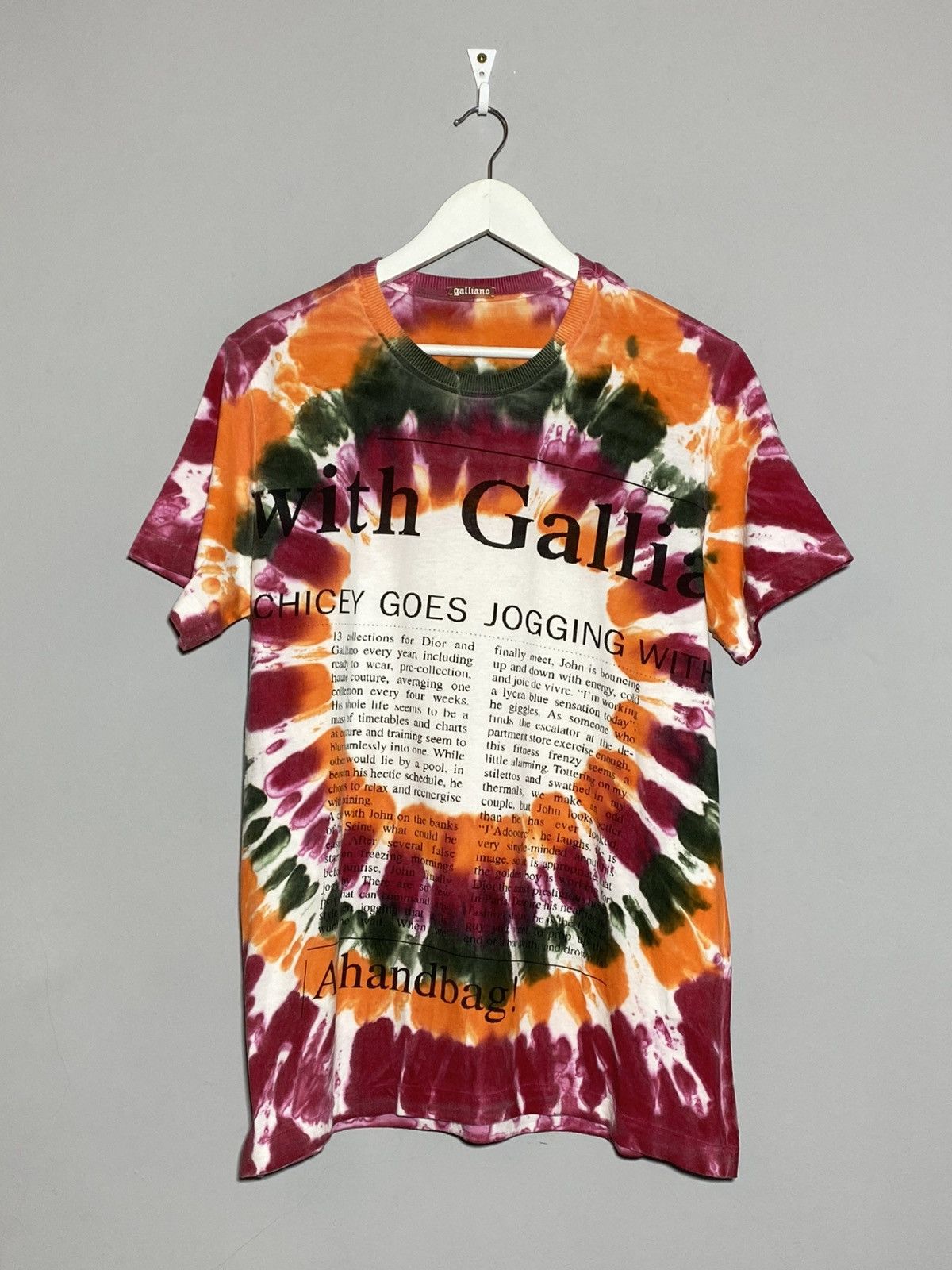 John Galliano John Galliano Newspaper Gazette Tie Dye T-shirt Size US XL / EU 56 / 4 - 1 Thumbnail