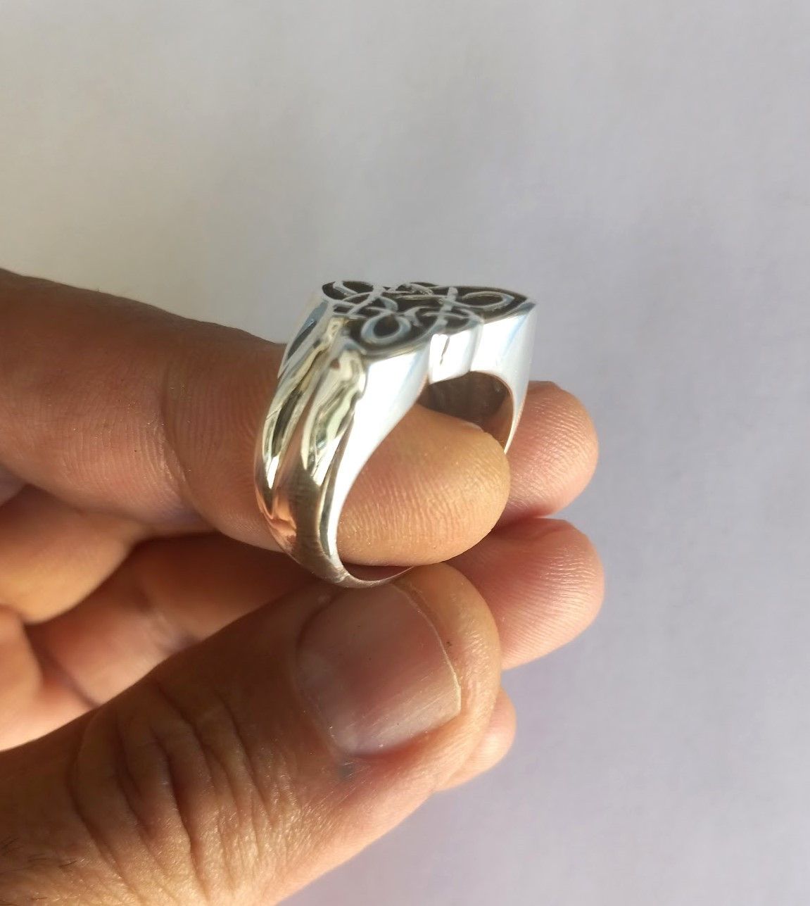Other Men's silver ring, Celtic triangle knot ring men's 9 to 13 Size ONE SIZE - 7 Thumbnail