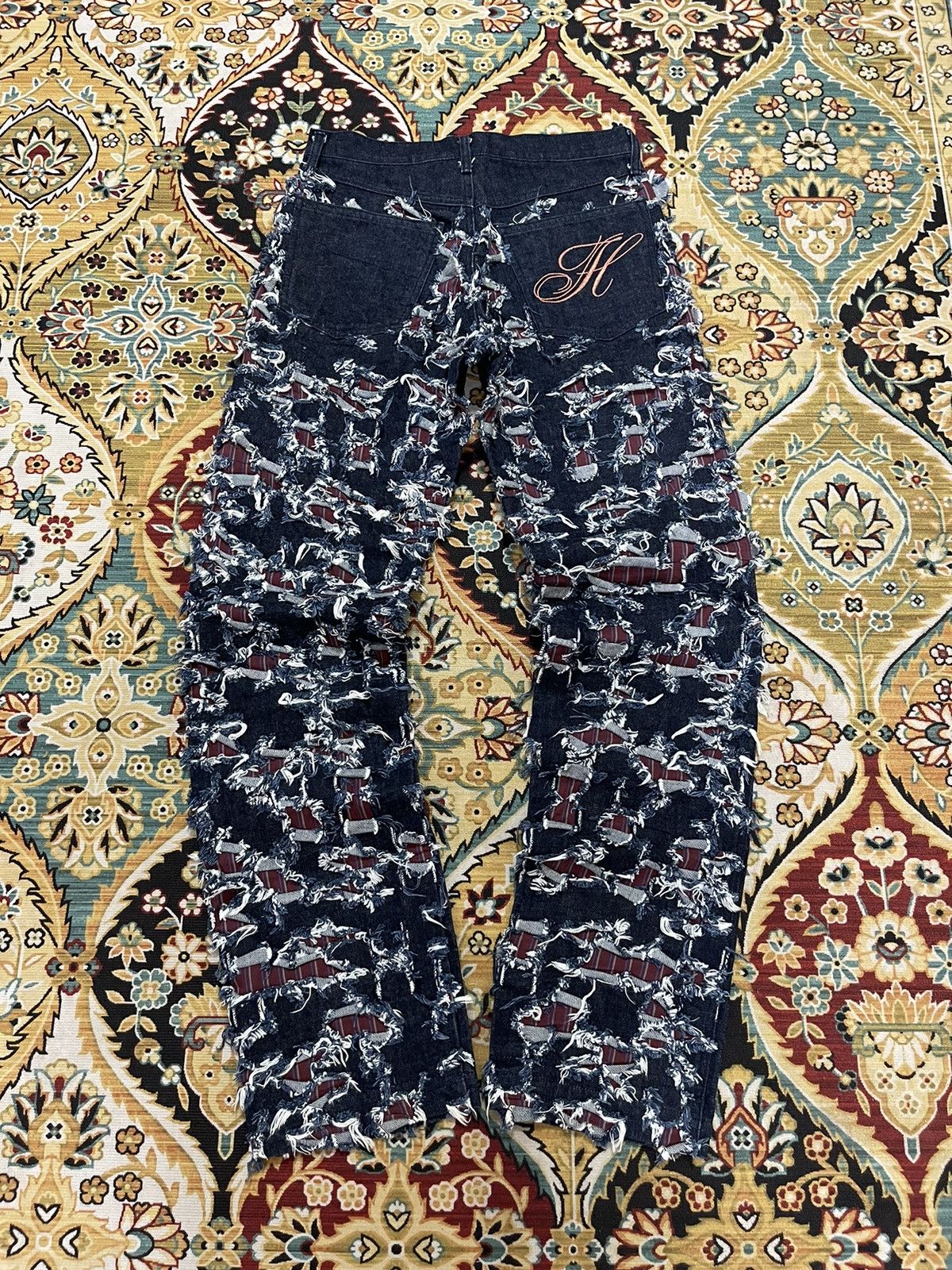 Japanese Brand Vintage Altch Destroyed Rips And Patchess Distressed Jeans Size US 29 - 1 Thumbnail