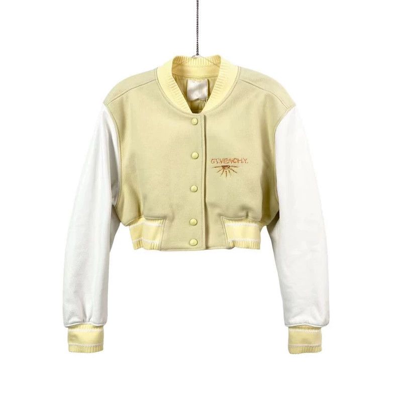 Givenchy Givenchy Size 38Yellow and White Color Blocked Baseball Jac Size US XL / EU 56 / 4 - 1 Thumbnail
