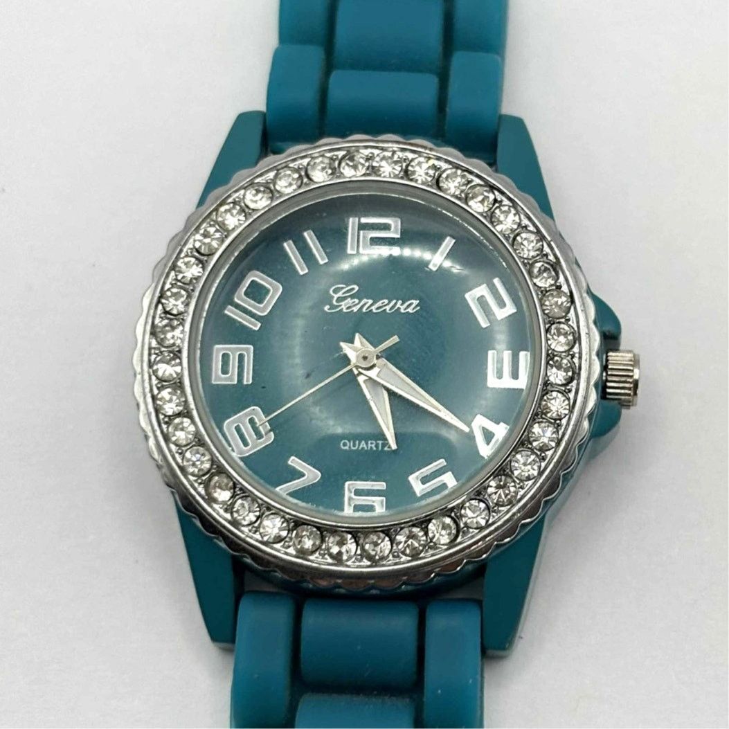 Geneva Blue Crystal Geneva Watch Size ONE SIZE - 2 Thumbnail