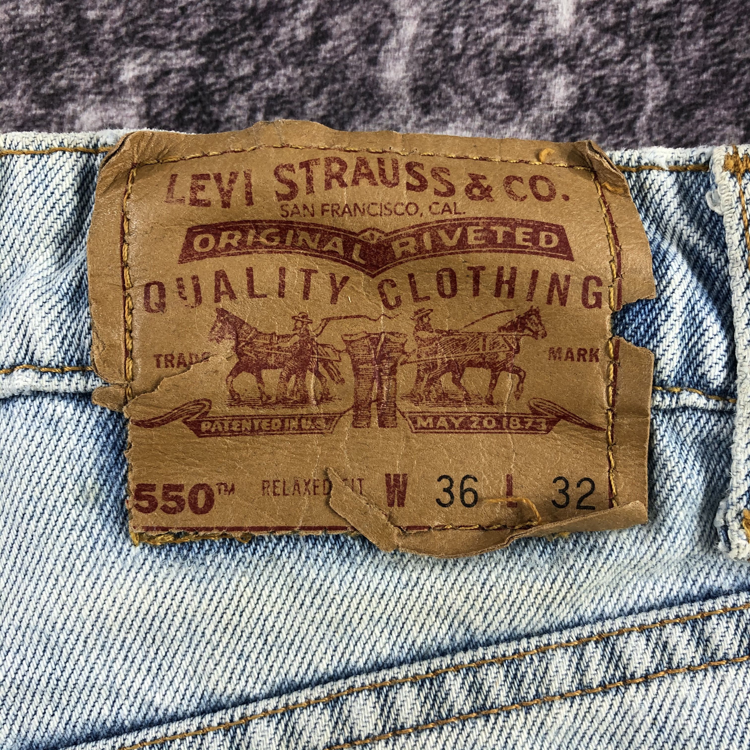 Levi's × Vintage Vintage 90s Blue Wash Levis 550 Jeans-JM2963 Size US 35 - 8 Thumbnail