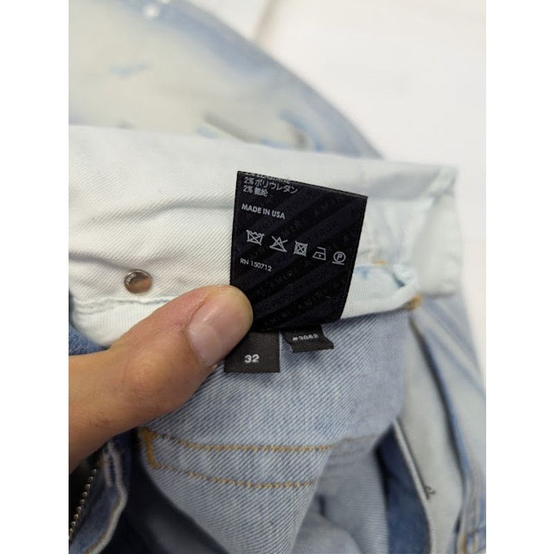 Amiri o1rshd1 MA Drip Skinny Denim Jeans in Light Indigo 32 Size US 32 / EU 48 - 20 Thumbnail