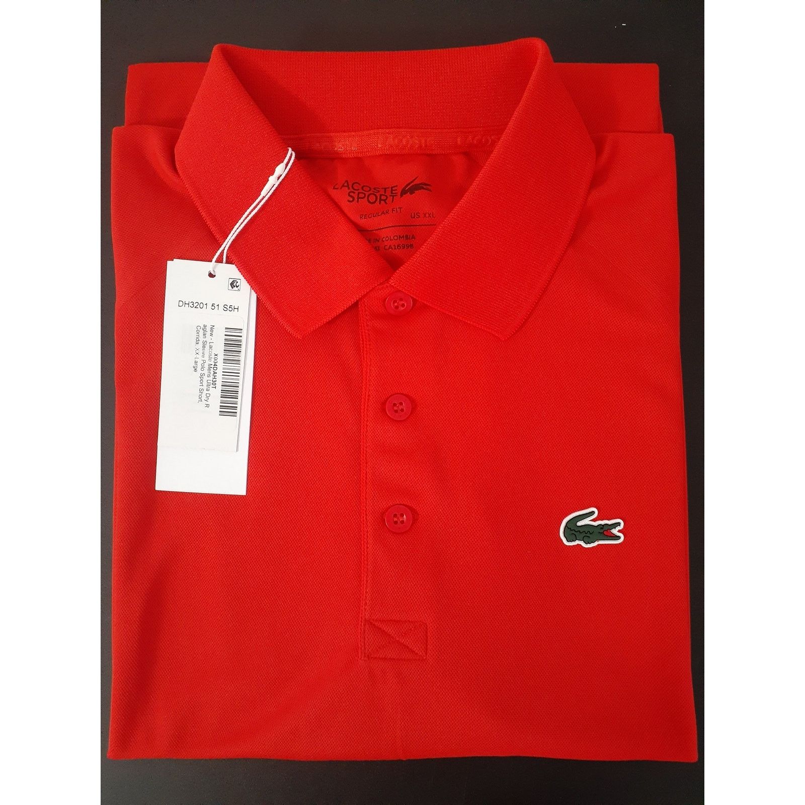 Lacoste Lacoste Mens Ultra Dry Raglan Sleeve Polo Sport Corrida 2XL Size US XXL / EU 58 / 5 - 3 Thumbnail