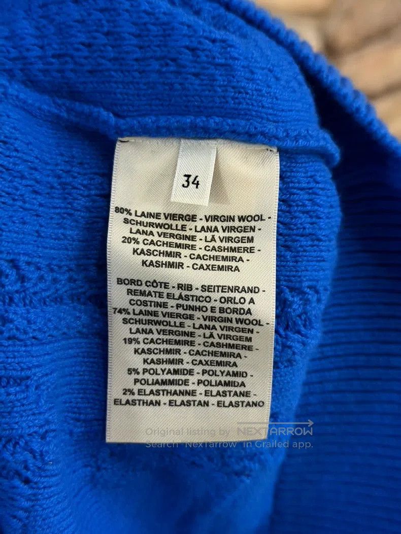 Hermes Hermes Blue Jacquard Knit V-neck Dress Size XXS / US 00 / IT 34 - 3 Thumbnail