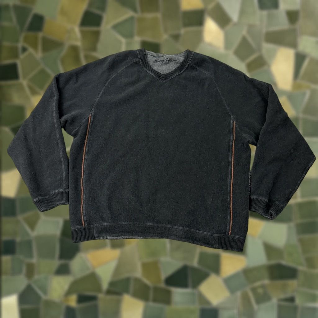 Tommy Bahama TOMMY BAHAMA Sweater Mens XL Black V-Neck Pullover Casual Knit Size US XL / EU 56 / 4 - 1 Thumbnail