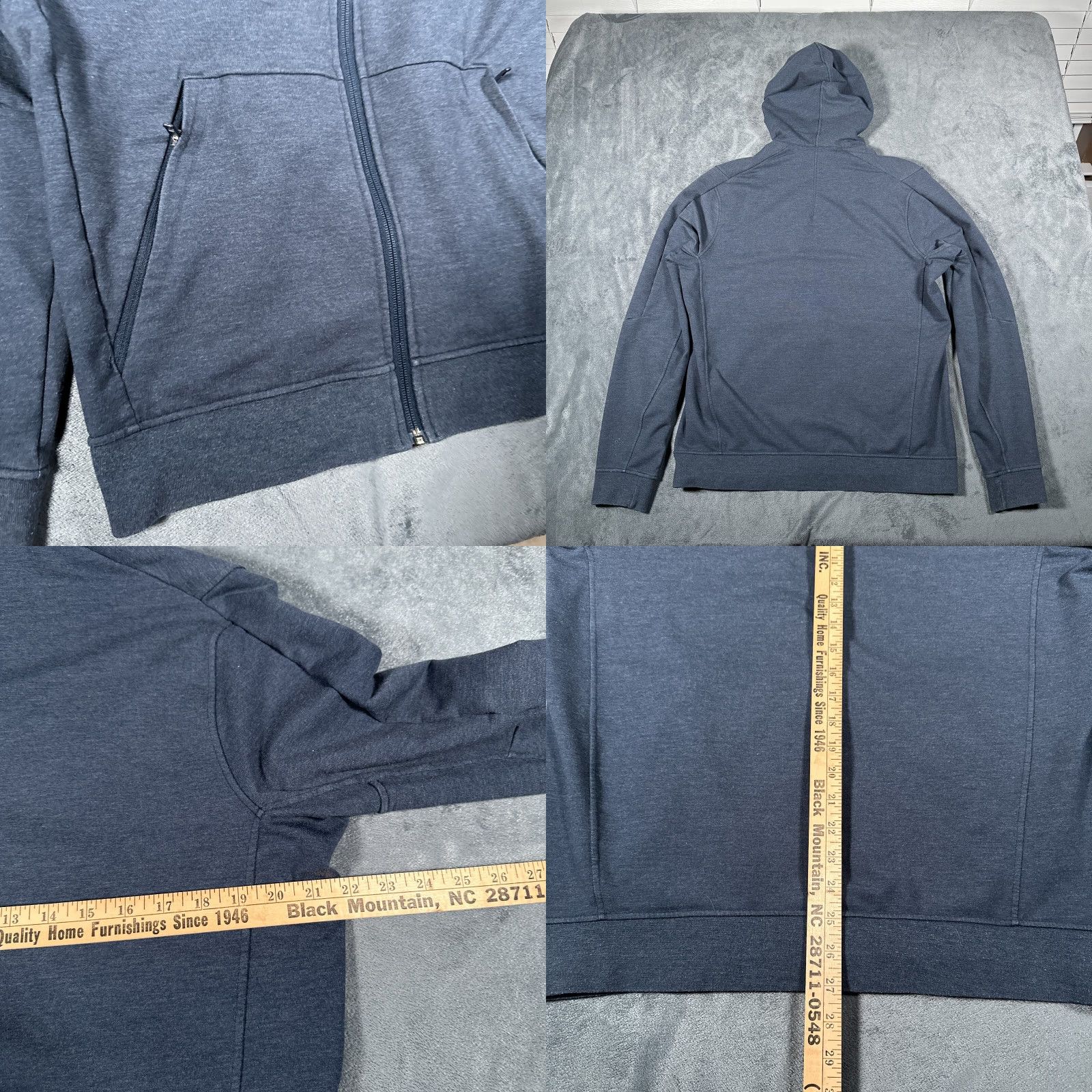 Lululemon Lululemon City Sweat Hoodie Mens Large Blue Gray Full Zip Sweatshirt Size US L / EU 52-54 / 3 - 8 Thumbnail