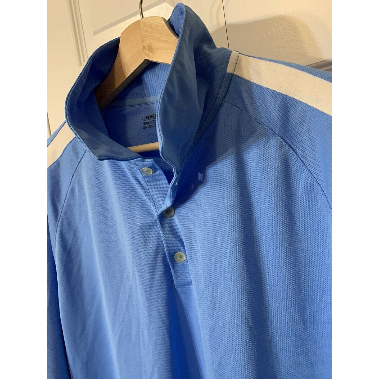 Nike NIKE GOLF Men’s Sz XL Blue Striped Polo Shirt Fit Dry Breath Size US XL / EU 56 / 4 - 1 Thumbnail